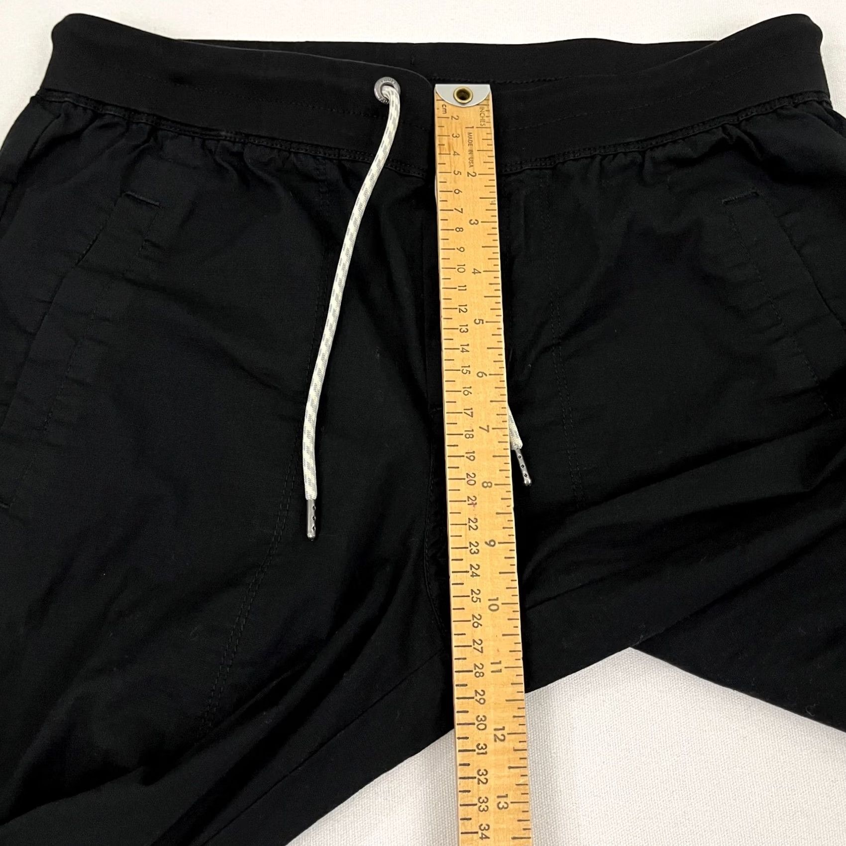 Vuori Vuori Jogger Pants Mens L Black 30" Inseam 30" Tapered Active Comfort Ripstop Traveler Organic Fabric Comfort Pocket Zipper Button Size US 33 - 4 Thumbnail