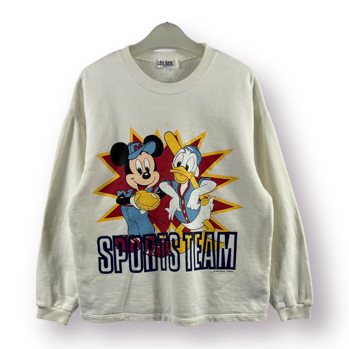 Disney × Mickey Mouse × Vintage 🔥 Vintage 90's Dia Sport for Mickey by Disney Sweatshirt Size US S / EU 44-46 / 1 - 1 Thumbnail