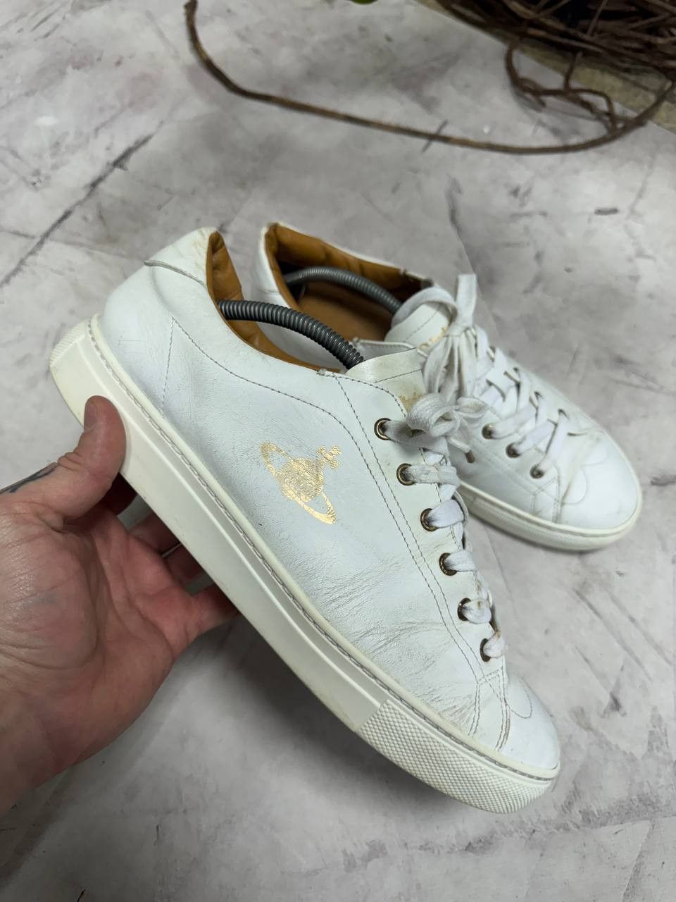 Vivienne Westwood Vivienne westwood Orb logo Leather Sneakers Size US 11 / EU 44 - 1 Thumbnail