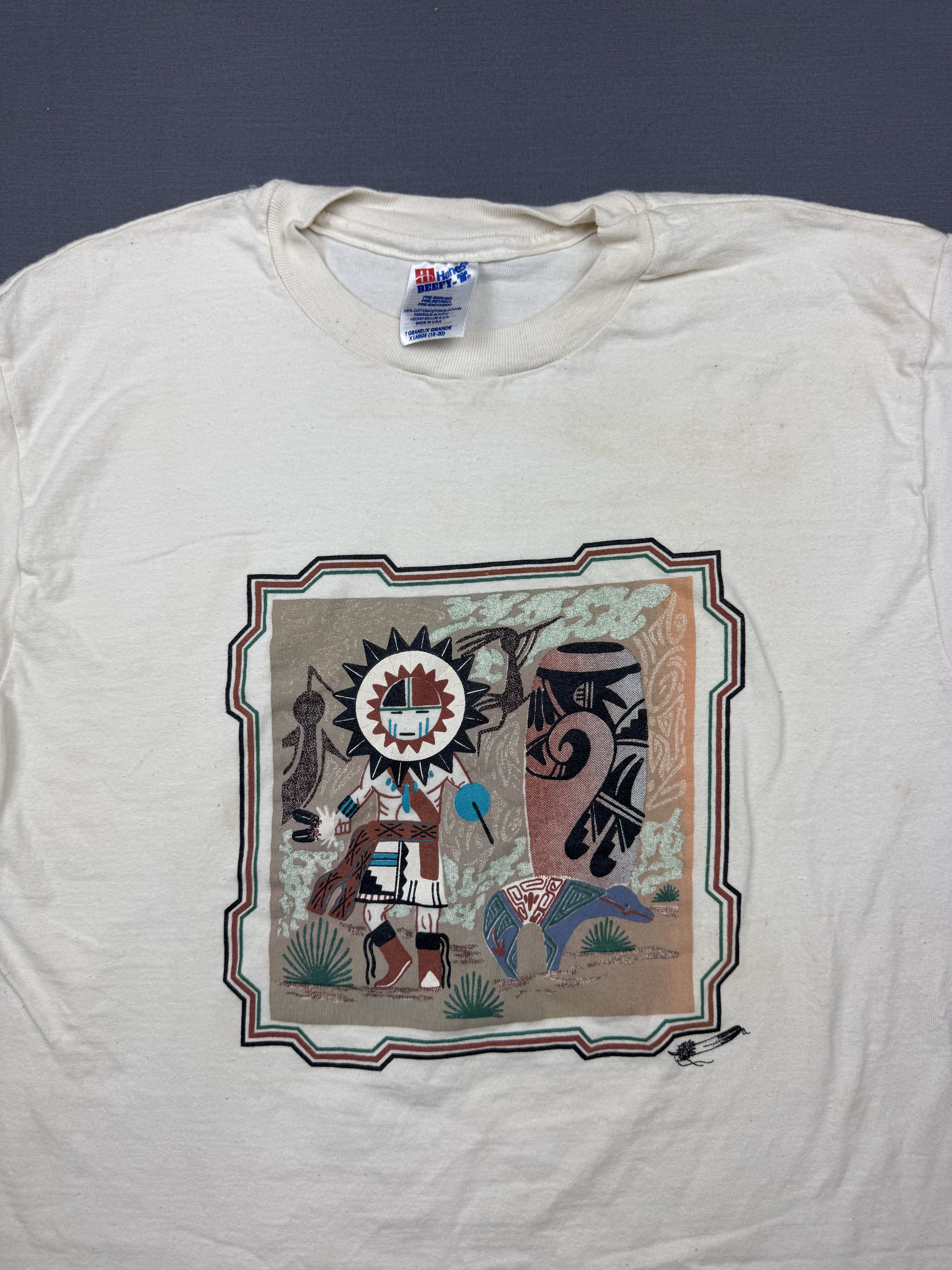 Hanes Keith Silversmith Navajo Sand Paintings Single Stitch Shirt Size US M / EU 48-50 / 2 - 1 Thumbnail