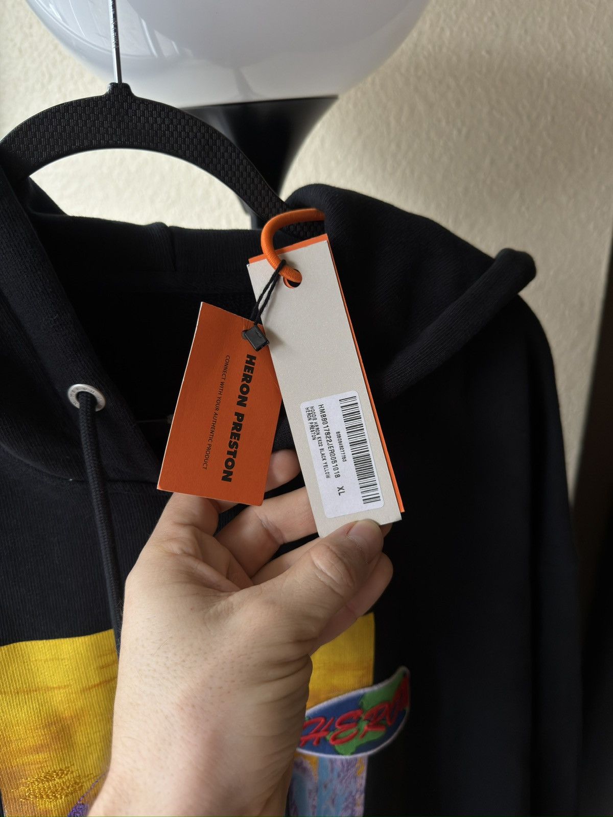 Heron Preston Heron Preston crane big logo new black hoodie Size US XL / EU 56 / 4 - 11 Thumbnail