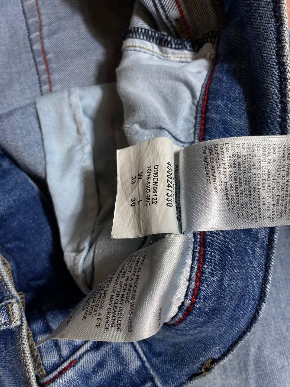 Tommy Hilfiger 2000s vintage rare baggy wide leg faded stonewash jeans Size US 33 - 4 Thumbnail