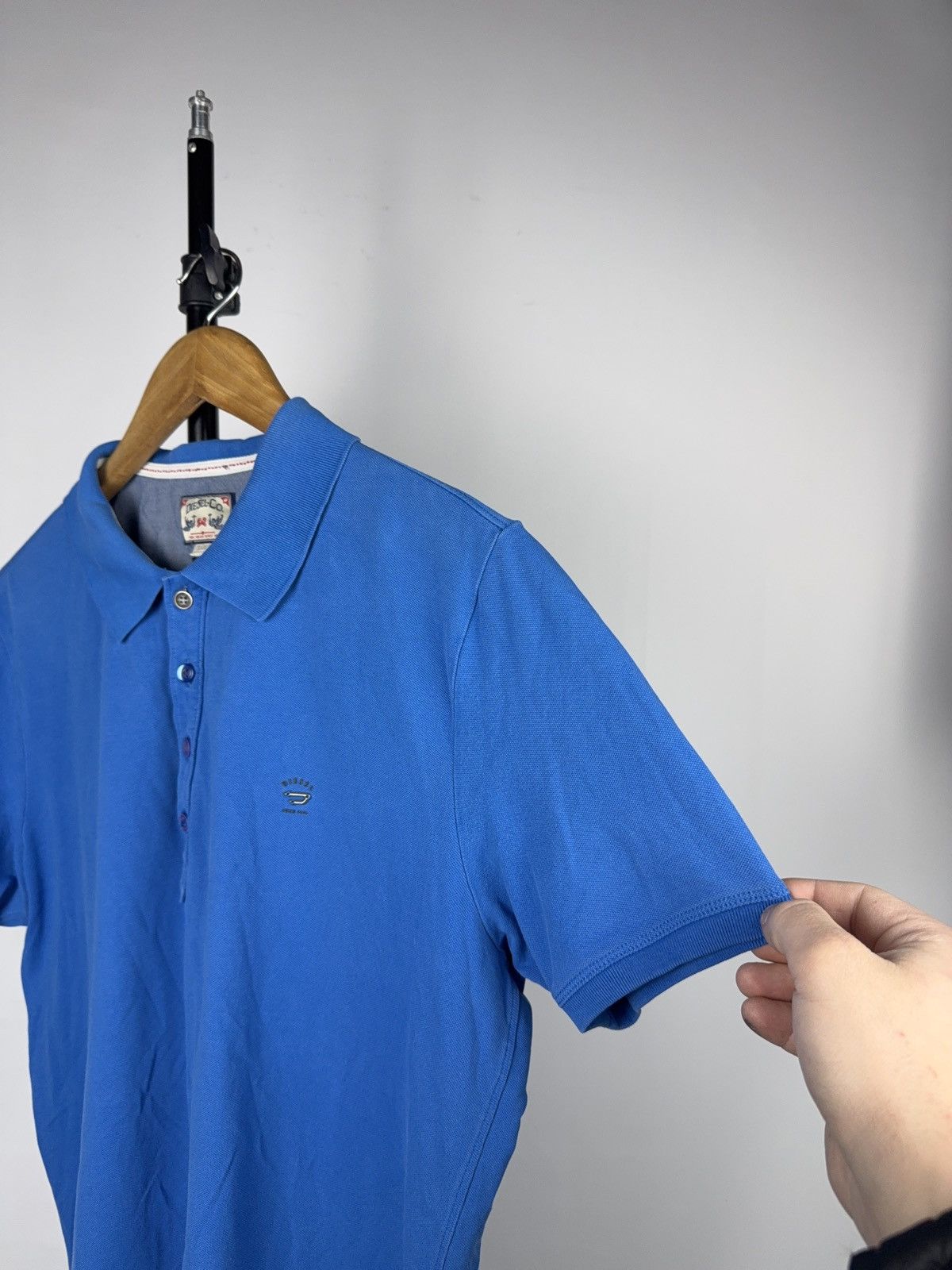 Diesel Retro 00s Diesel Blue Slim Fit Polo Shirt Workwear Logo XL Size US XL / EU 56 / 4 - 11 Thumbnail