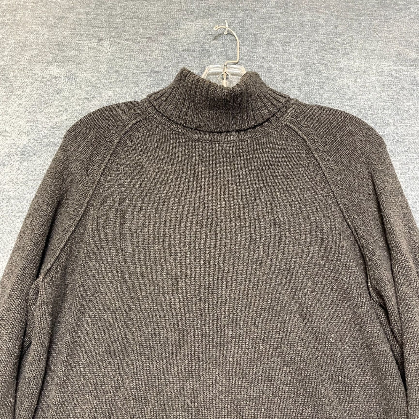 Vintage Jeanne Pierre Sweater Womens L Gray Cotton Ribbed Hem Turtleneck Raglan Sleeve Size L / US 10 / IT 46 - 4 Thumbnail