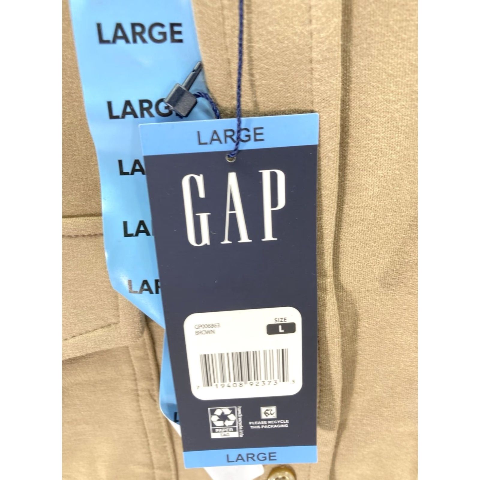 Gap Gap Shirt Men L Brown Knit Button Long Sleeve Cotton Blend Stretch NWT Size US L / EU 52-54 / 3 - 4 Thumbnail