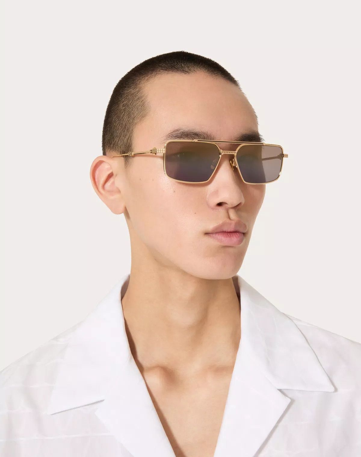 Valentino oc11z0725 Size: 58/ Rectangular Metal Frame in Golden Size ONE SIZE - 6 Thumbnail