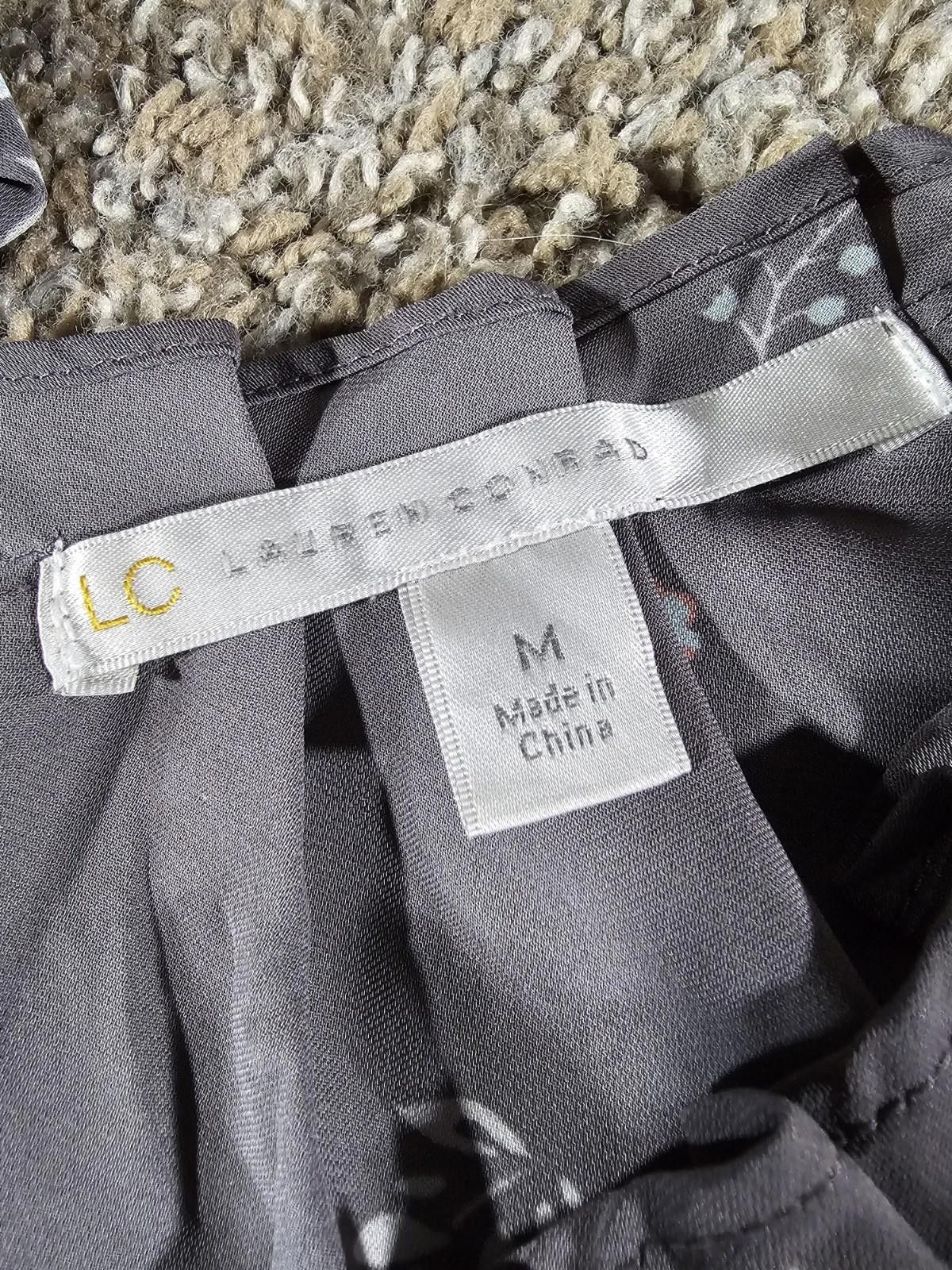 Other LC Lauren Conrad Sheer Blouse Black Floral M Size M / US 6-8 / IT 42-44 - 2 Thumbnail