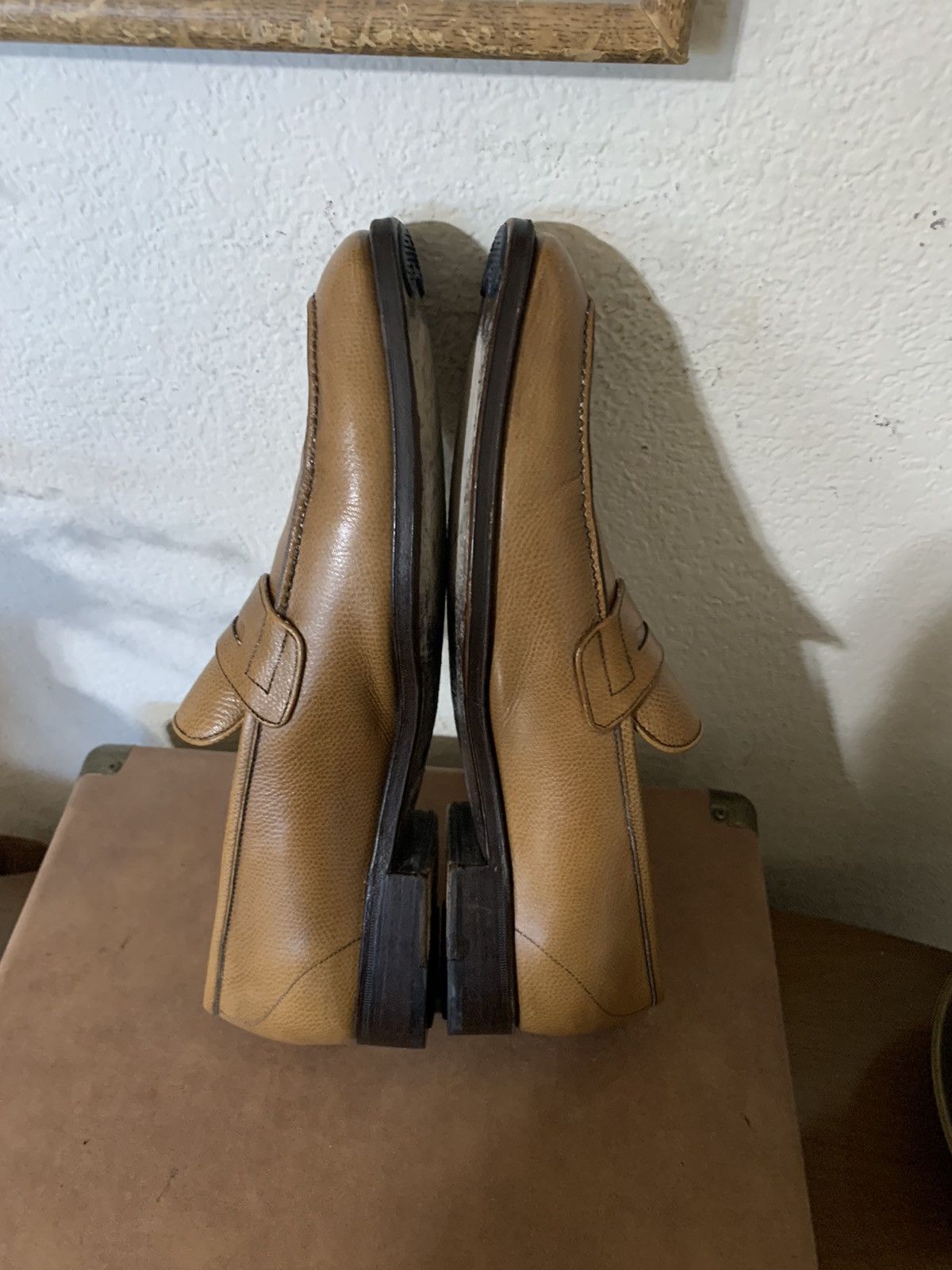 Salvatore Ferragamo Mardok Noce 5484 Pebble Grain calf dress loafers Size US 10 / EU 43 - 9 Thumbnail
