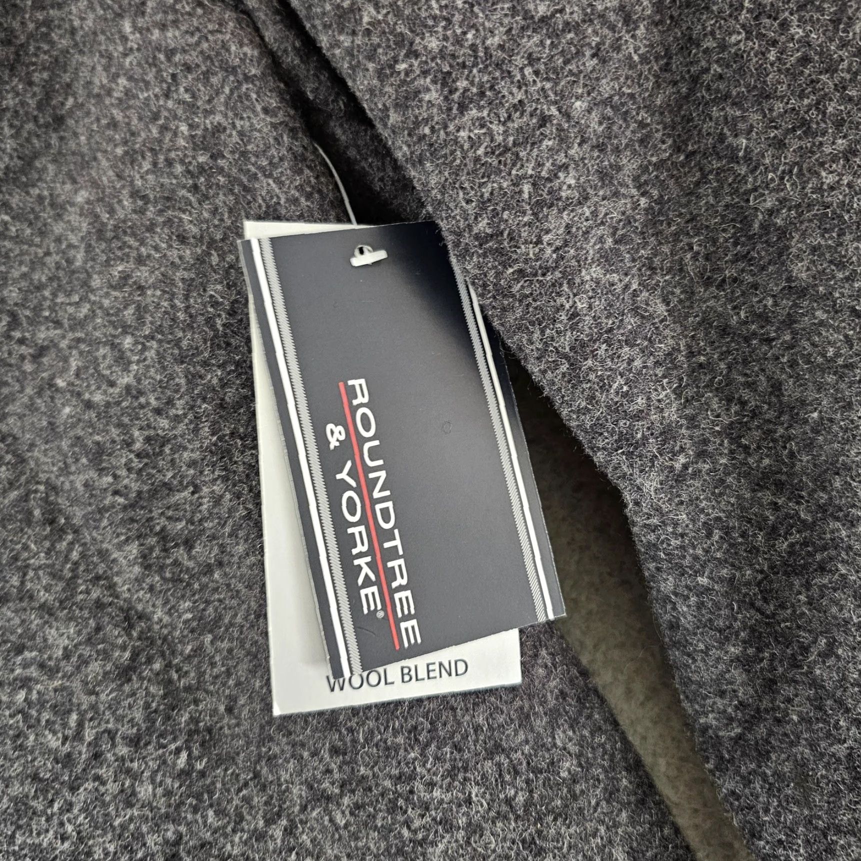Roundtree & Yorke Roundtree & Yorke Coat Mens 2XB Big Tall Charcoal Heather Wool Blend Peacoat Size US XXL / EU 58 / 5 - 2 Thumbnail