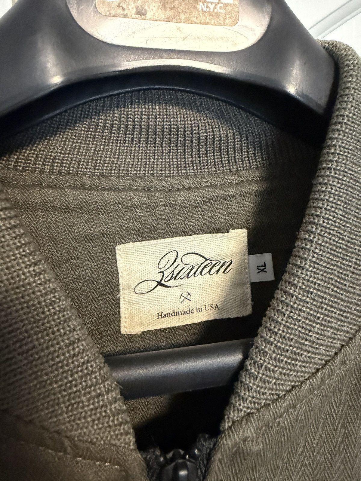 3sixteen Stadium Jacket Herringbone Olive Size US XL / EU 56 / 4 - 3 Thumbnail