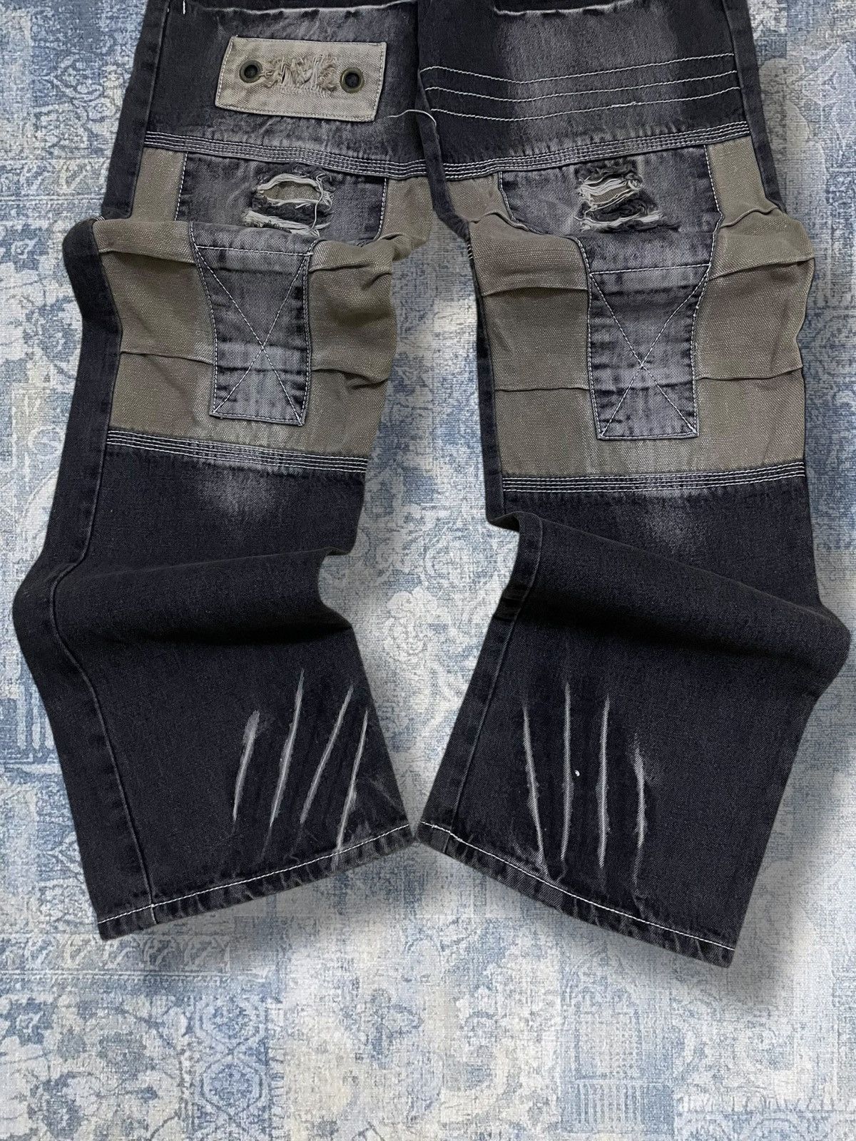 Beauty Beast Vintage 1990s Designer Japan Fashion Jeans Baggy Streetwear Size US 30 / EU 46 - 3 Thumbnail