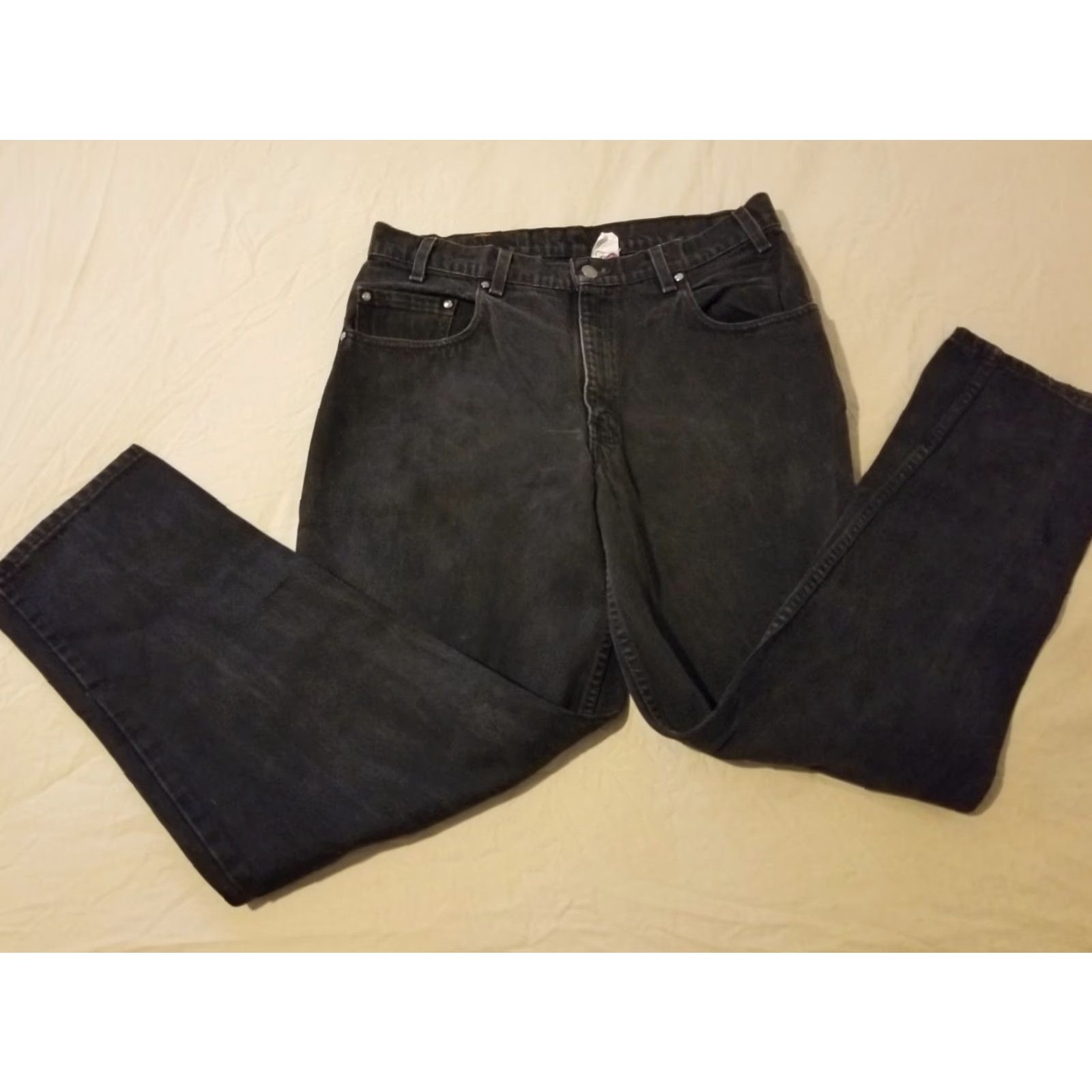 Levi's VINTAGE Levi's 545 Jeans Mens 34x30 Black Straight Denim 5-Pocket Regular Fit Pants Size US 34 / EU 50 - 5 Thumbnail