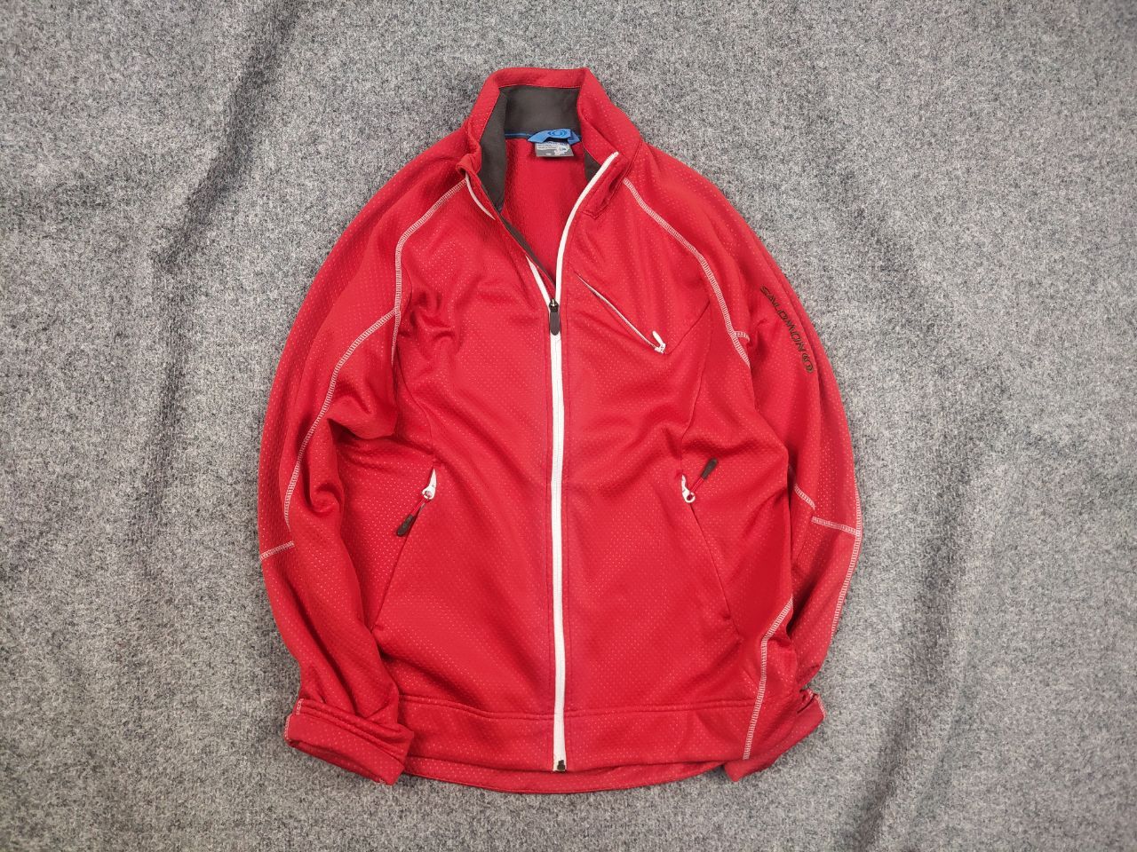 Salomon Vintage Salomon Acti Logo Zip Red Fleece Long sleeve Size US L / EU 52-54 / 3 - 1 Thumbnail