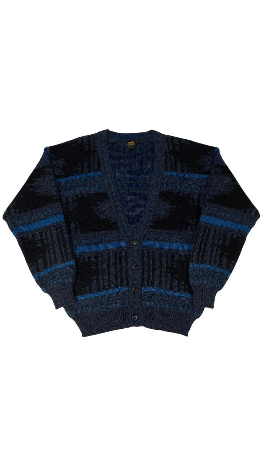 Vintage 🔥LASTDROP🔥 90s Carletti Roma Wool Abstract Cardigan Sweater Size US XL / EU 56 / 4 - 1 Thumbnail