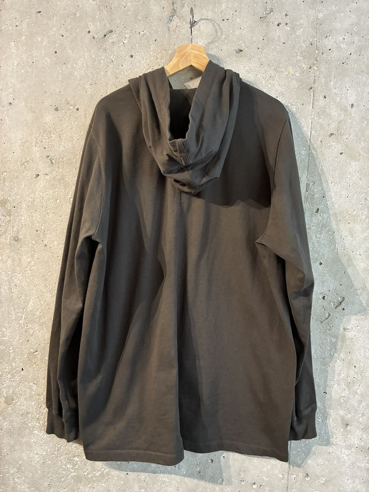 Rick Owens Rick Owens FW20 Brown Drawstring Hoodie Size US XL / EU 56 / 4 - 4 Thumbnail