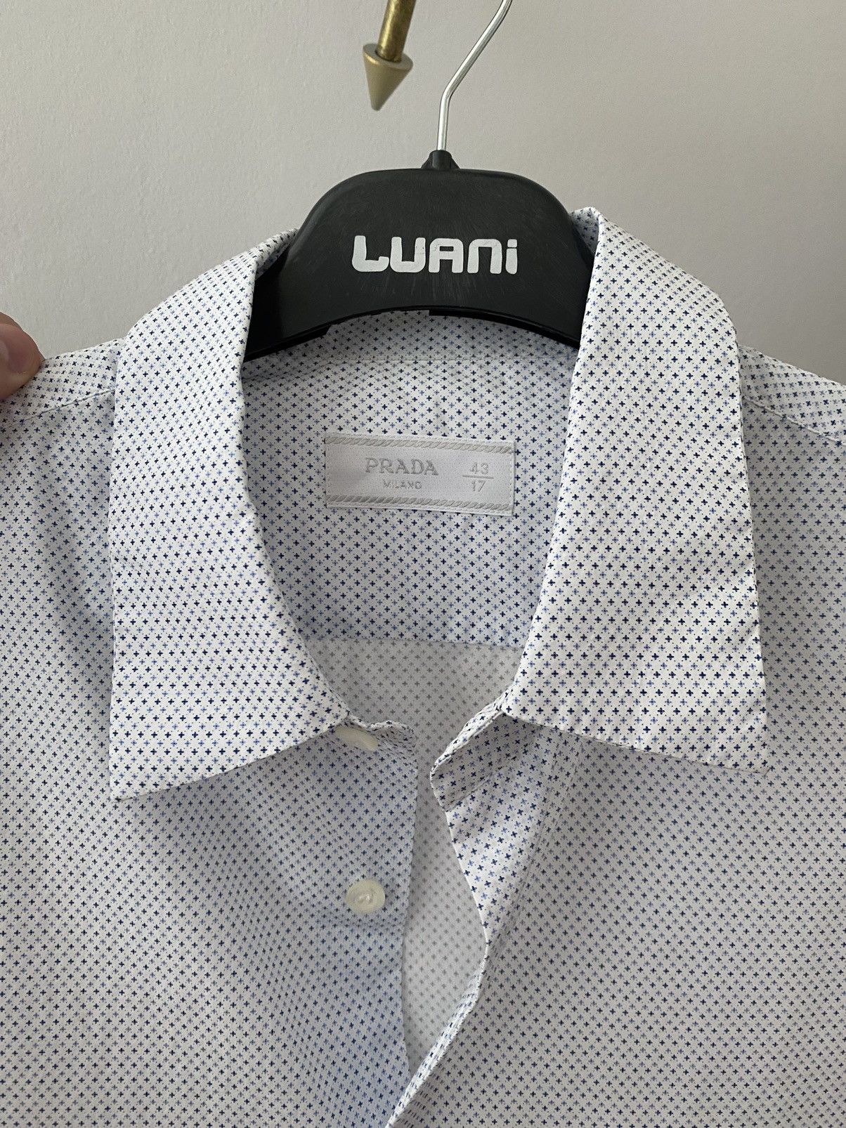 Prada Vintage Prada Short Sleeve Shirt Button Up Size US L / EU 52-54 / 3 - 3 Thumbnail