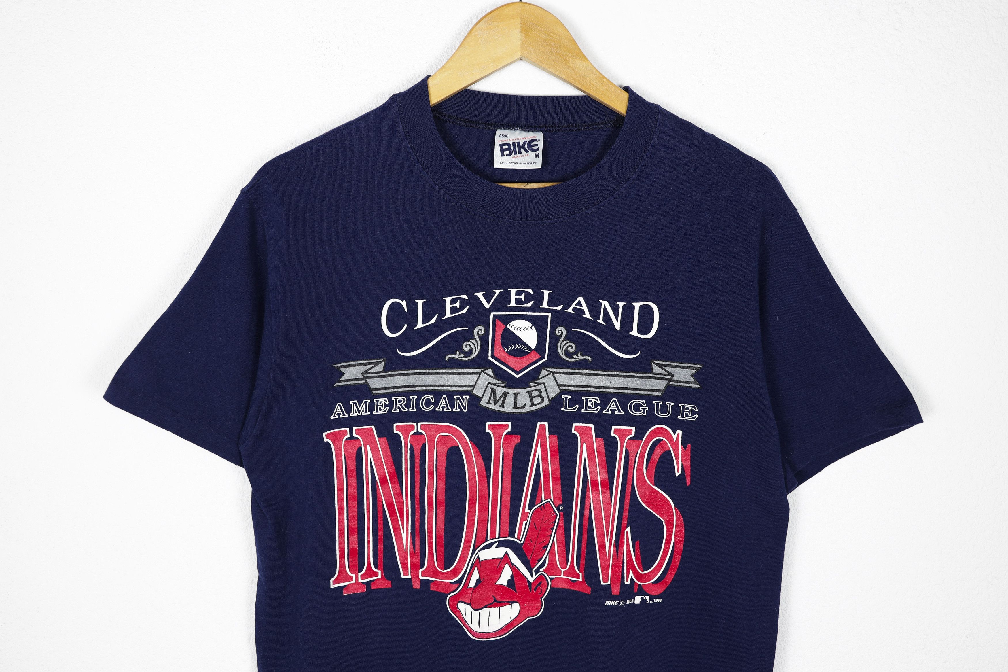 Salem Sportswear × Vintage Vintage 1993 Cleveland Indians MLB Sportswear Tshirt Tee 90s Size US M / EU 48-50 / 2 - 2 Thumbnail