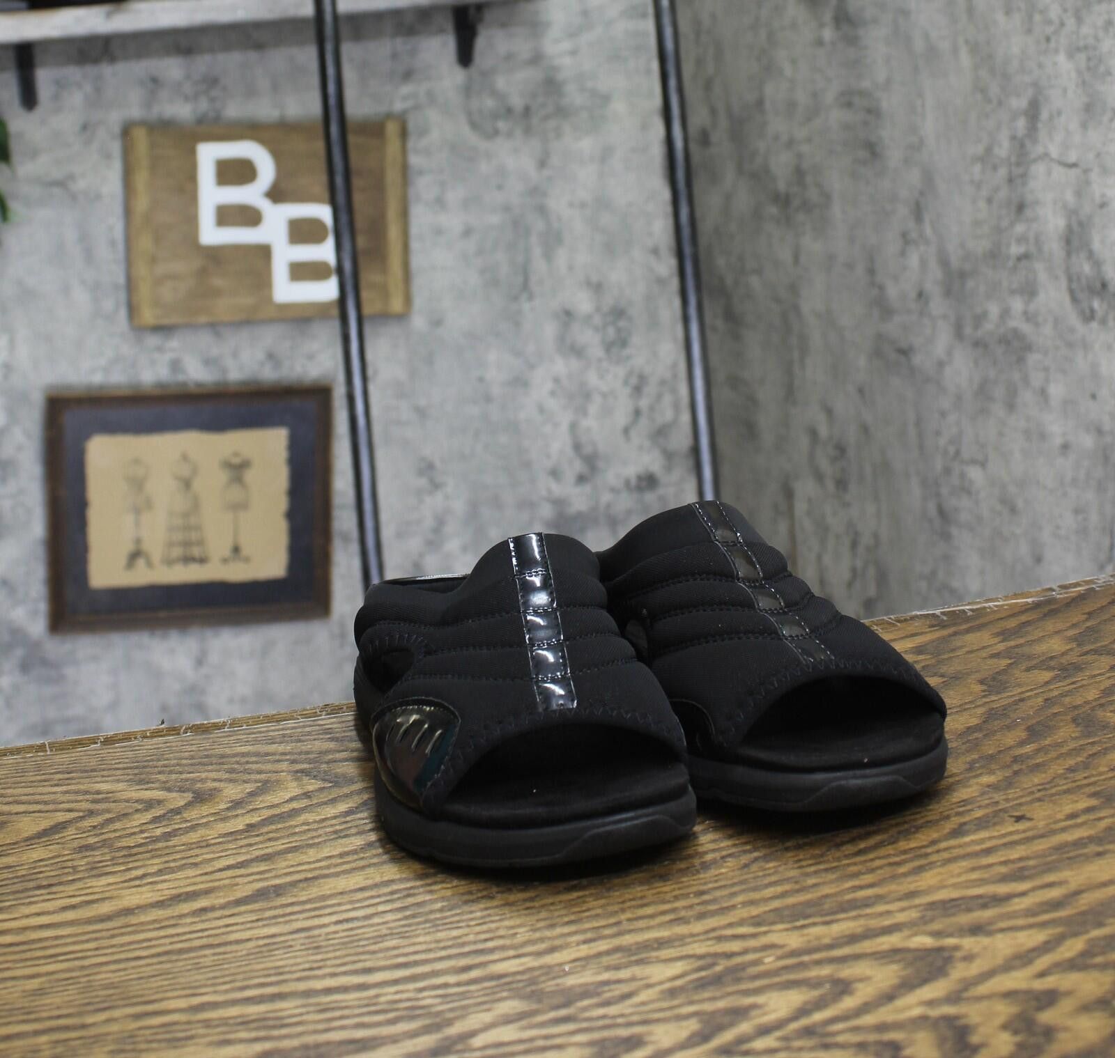 Other Nwt Easy Spirit Toe Flat Sandals Black Patent Multi 7.5ww Size US 7.5 / IT 37.5 - 3 Thumbnail
