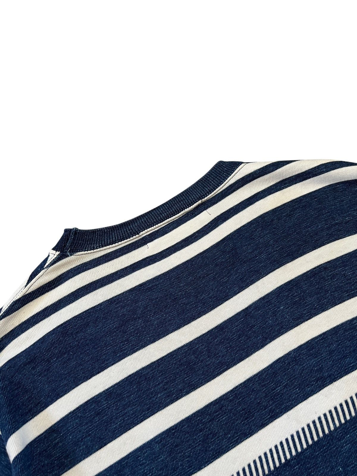 Indigo × Japanese Brand × Remi Relief Remi Relief Stripes Indigo Oversized Cardigan Size US L / EU 52-54 / 3 - 8 Thumbnail