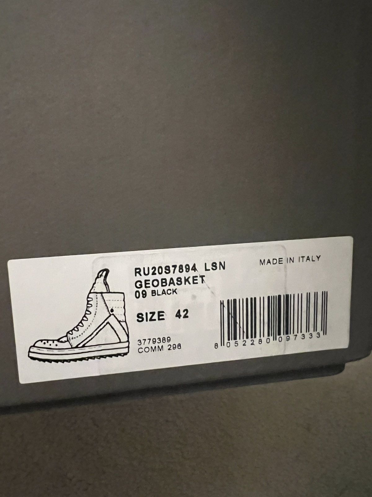 Rick Owens Super Rare Rick Owens Python Leather Geobasket Size 9 Size US 9 / EU 42 - 9 Thumbnail