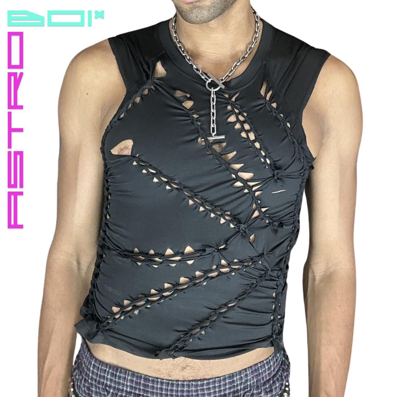 Other ASTROBOI* 'DIAGONALS' Black Braided Compression Top _ Large Size US L / EU 52-54 / 3 - 1 Thumbnail