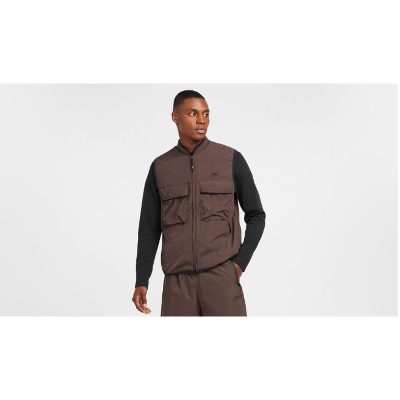 Nike Nike Vest Mens Medium Brown Baroque Tech Woven Utility Light Size US M / EU 48-50 / 2 - 2 Thumbnail