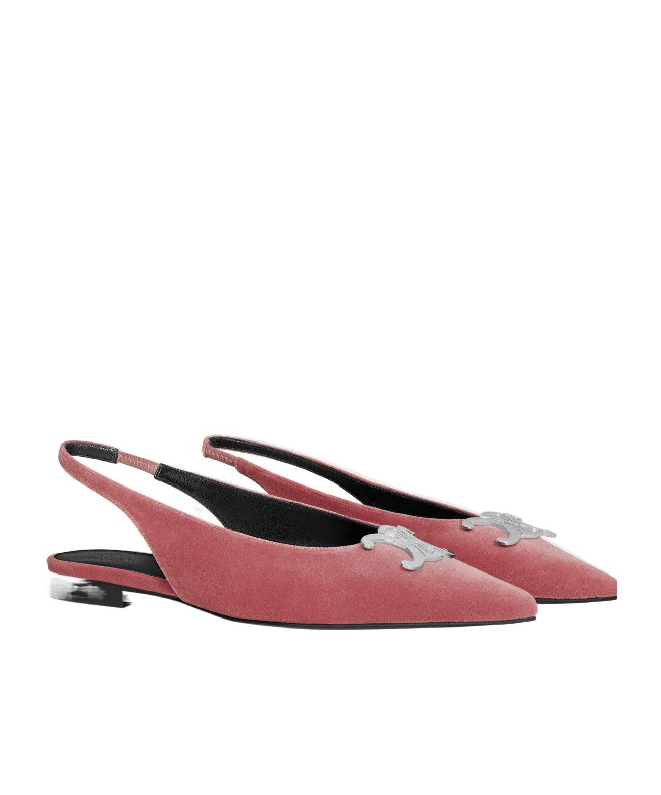 Celine o1bcso1str0126 358012175 Alma Triomphe Velvet Flat Pumps Size US 11 / IT 41 - 2 Thumbnail