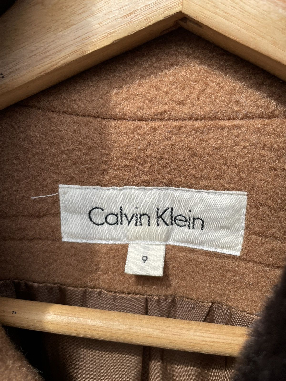 RARE🔥 Brown Calvin Klein Wool Peacoat With Faux Fur Collar