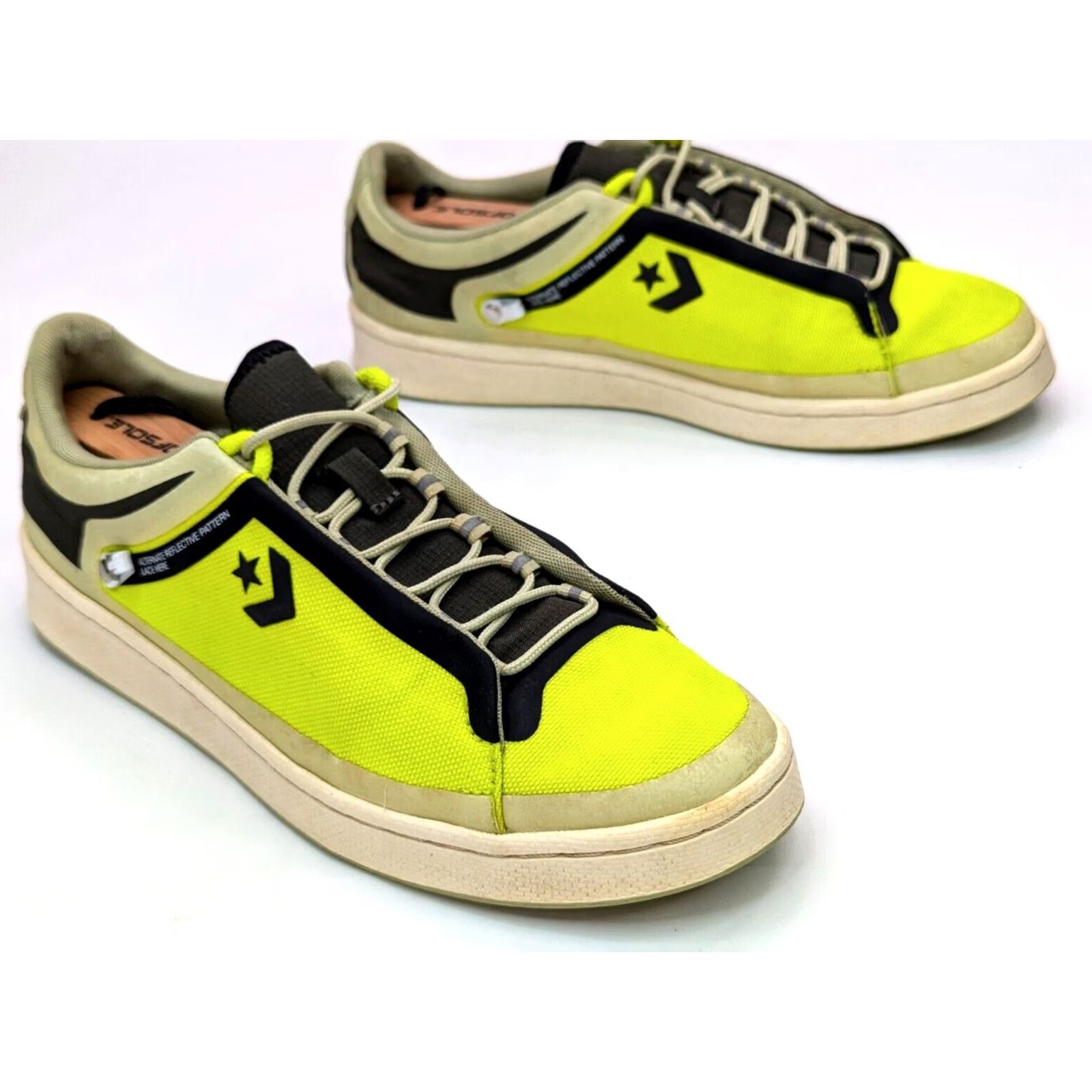 Converse Converse Pro Leather OX Low Top Shoe Mens 8 Yellow Canvas Reflective 169523C Athletic Sneaker Size US M / EU 48-50 / 2 - 2 Thumbnail