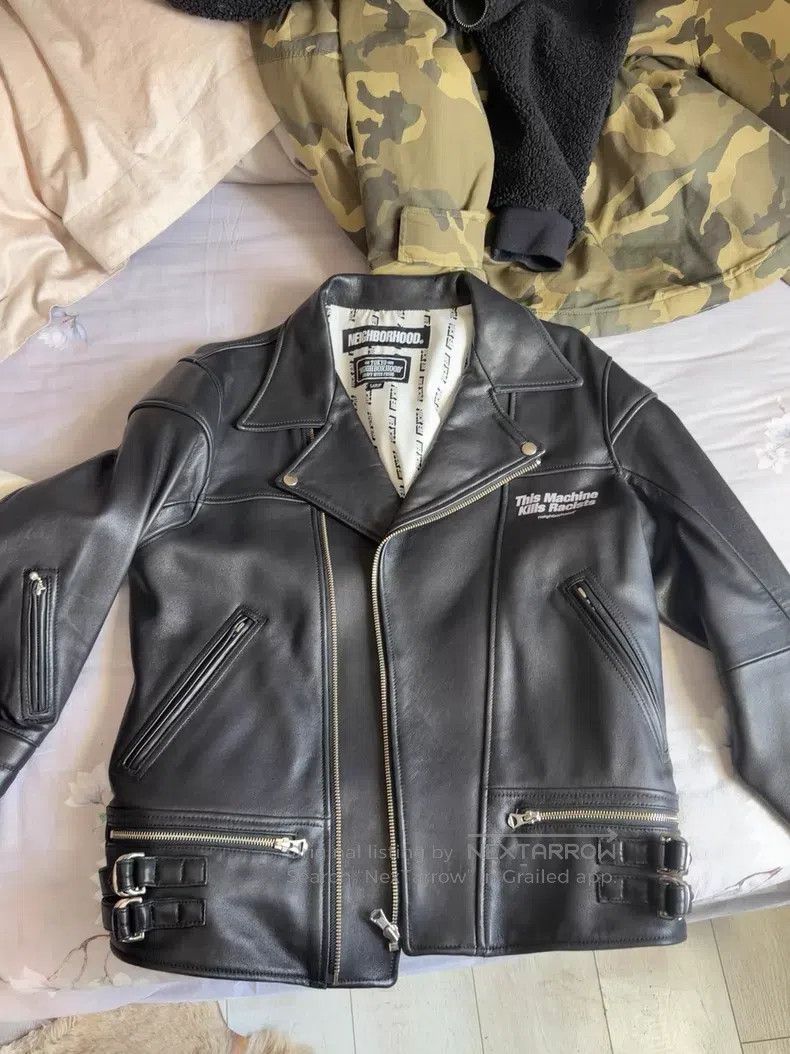 Neighborhood Neighborhood Motorcycle Leather Jacket Size US L / EU 52-54 / 3 - 1 Thumbnail
