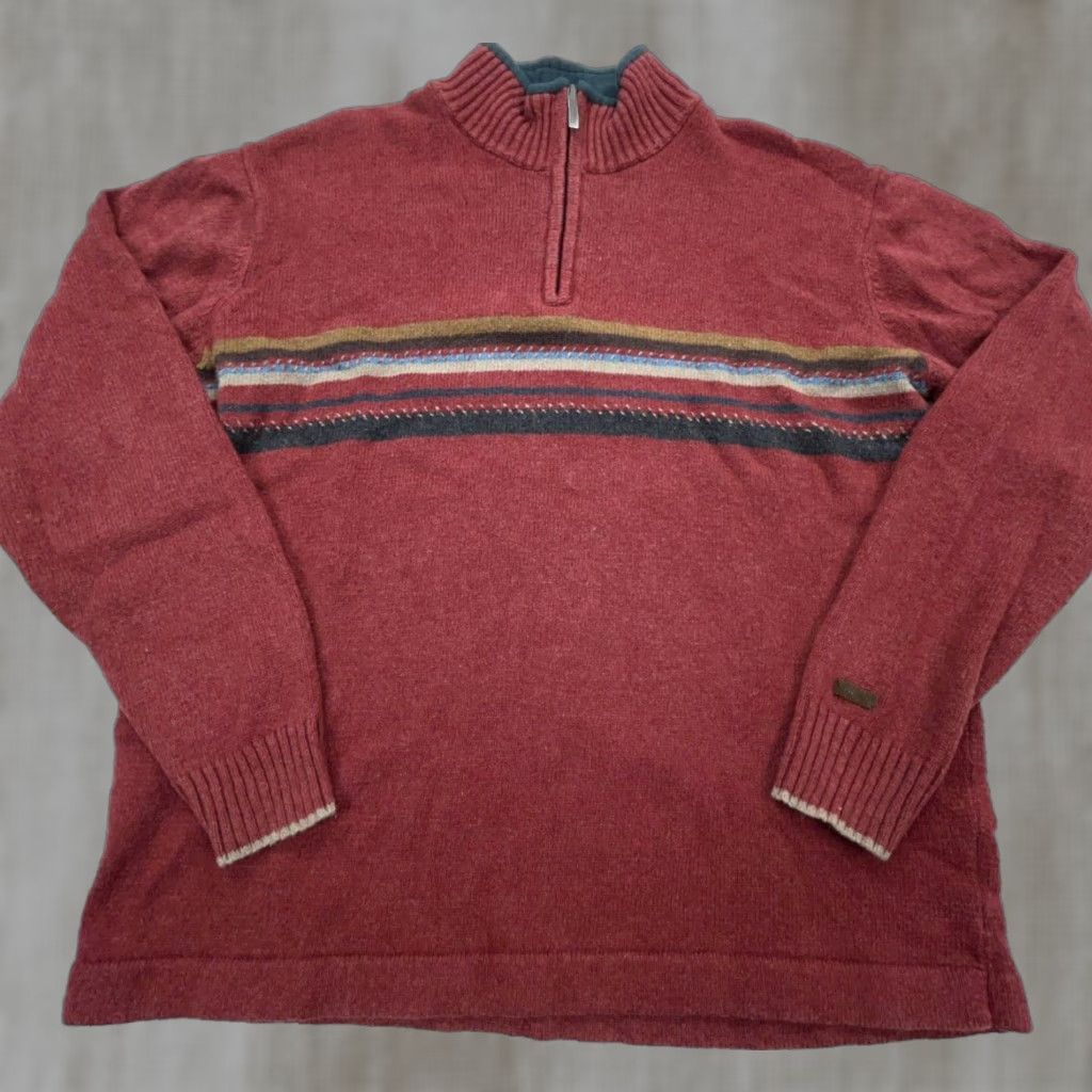 Vintage Columbia Sweater Men XL Red 1/4 Zip Knit Pullover - Classic Outdoor Size US XL / EU 56 / 4 - 1 Thumbnail