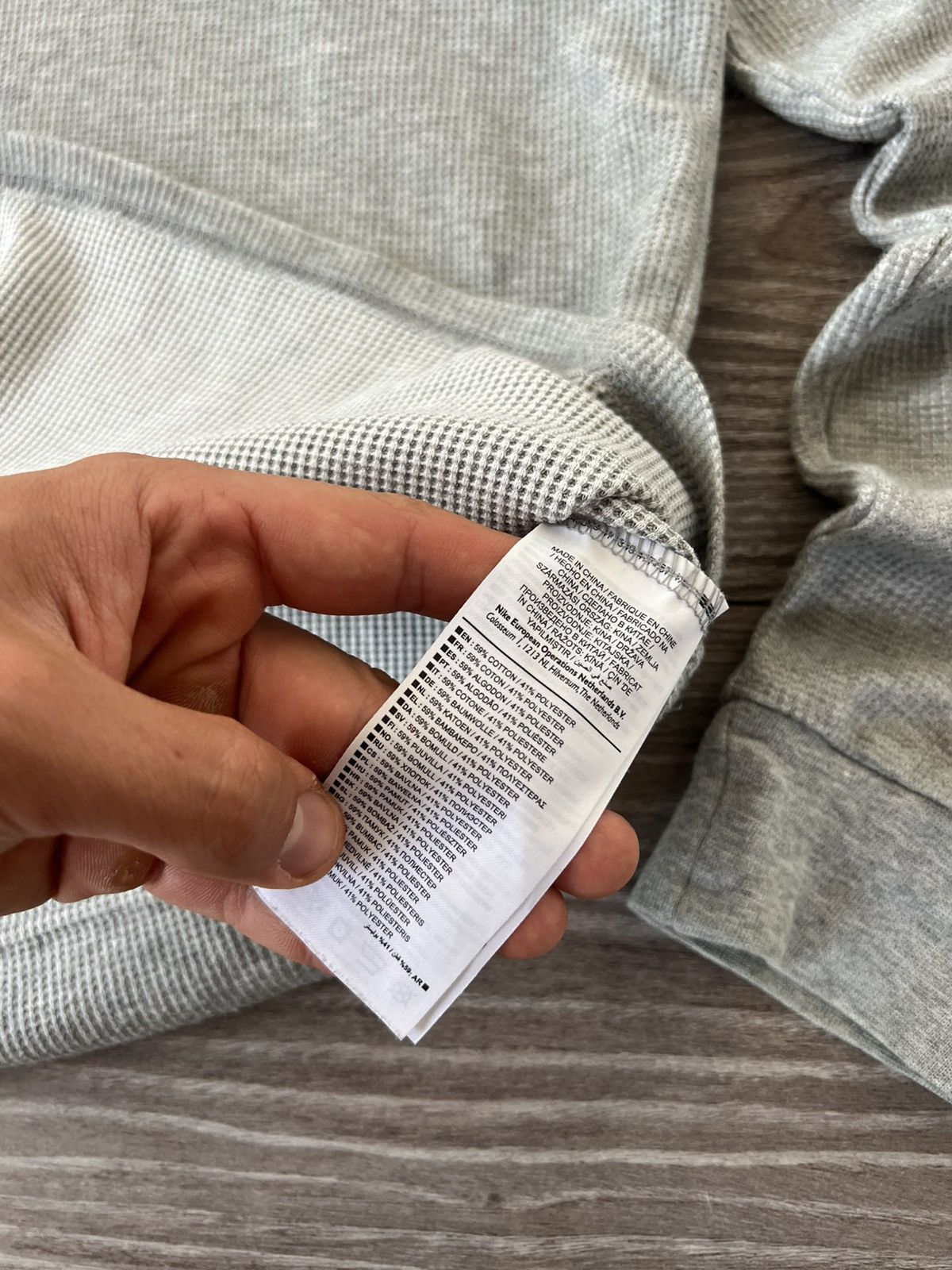 Nike SB Nike SB Gray Knitted Sleeve Logo Towel Cotton Long Sleeve Size US M / EU 48-50 / 2 - 16 Thumbnail
