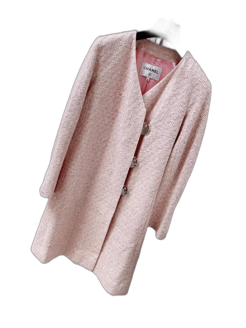 Chanel Chanel Pink Mid-Length Coat from Airport Collection Size S / US 4 / IT 40 - 1 Thumbnail
