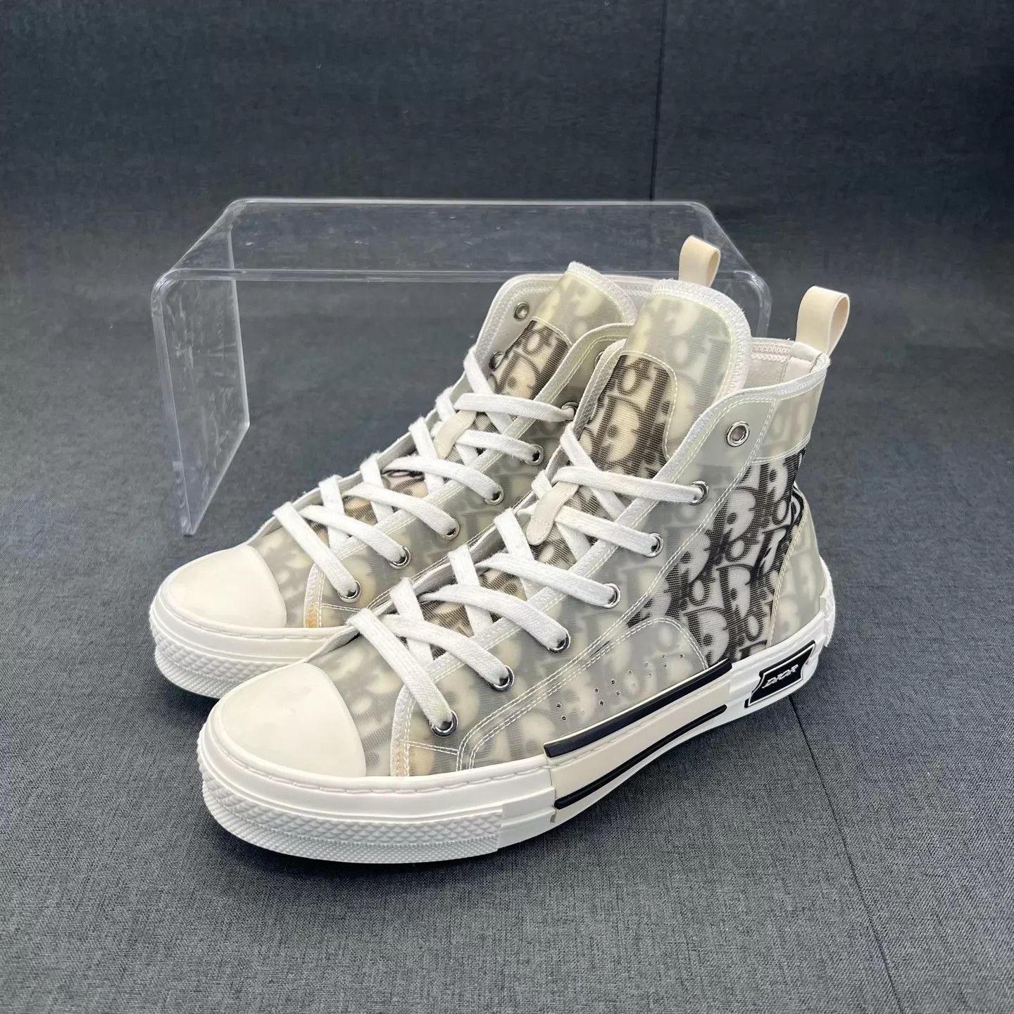 Dior Dior B23 Black White All-Over Print Sneakers 40 New Boxed Size US 7 / EU 40 - 1 Thumbnail