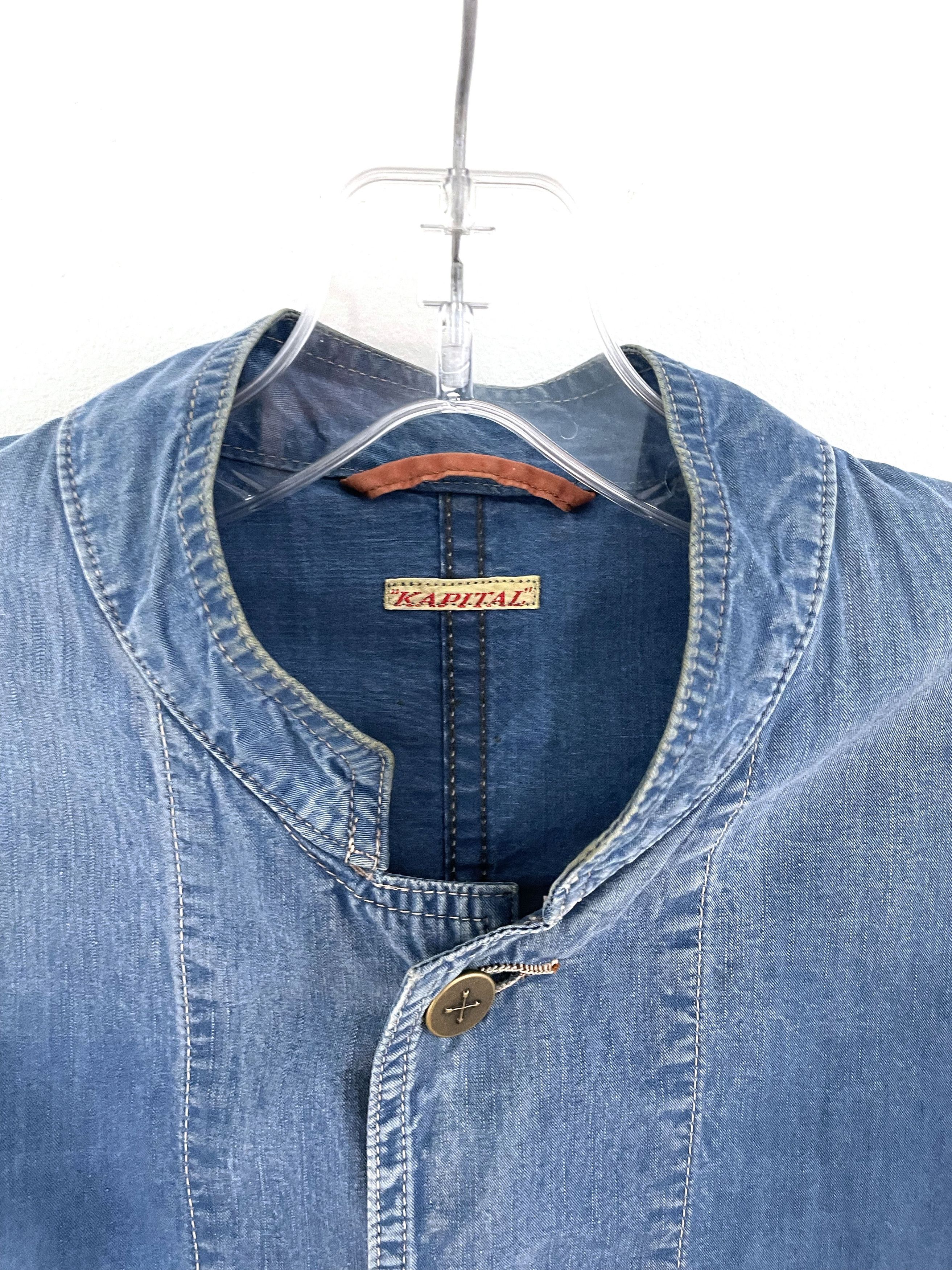 Kapital Metal Button Denim Shirt Jacket Size US L / EU 52-54 / 3 - 3 Thumbnail