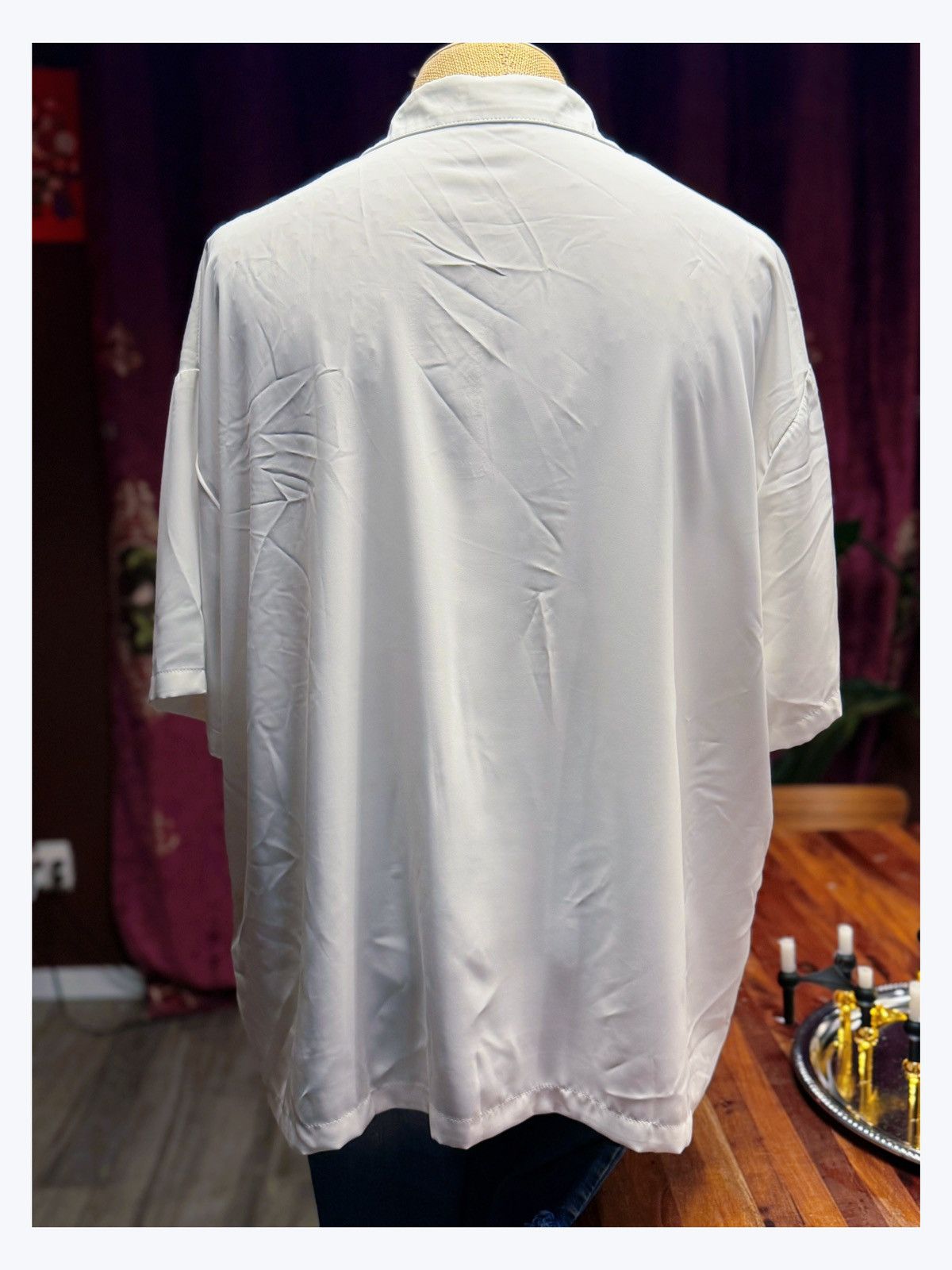 Other Oversized Collared Shirt w/ Striped Scarf Accents Size US L / EU 52-54 / 3 - 7 Thumbnail