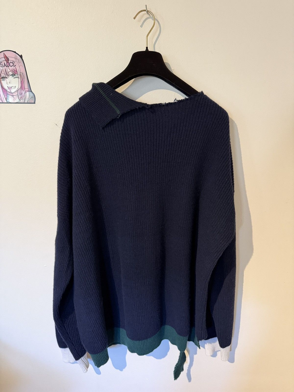 Marni Marni Asymmetric Collar Knit Sweater Size US XL / EU 56 / 4 - 2 Thumbnail