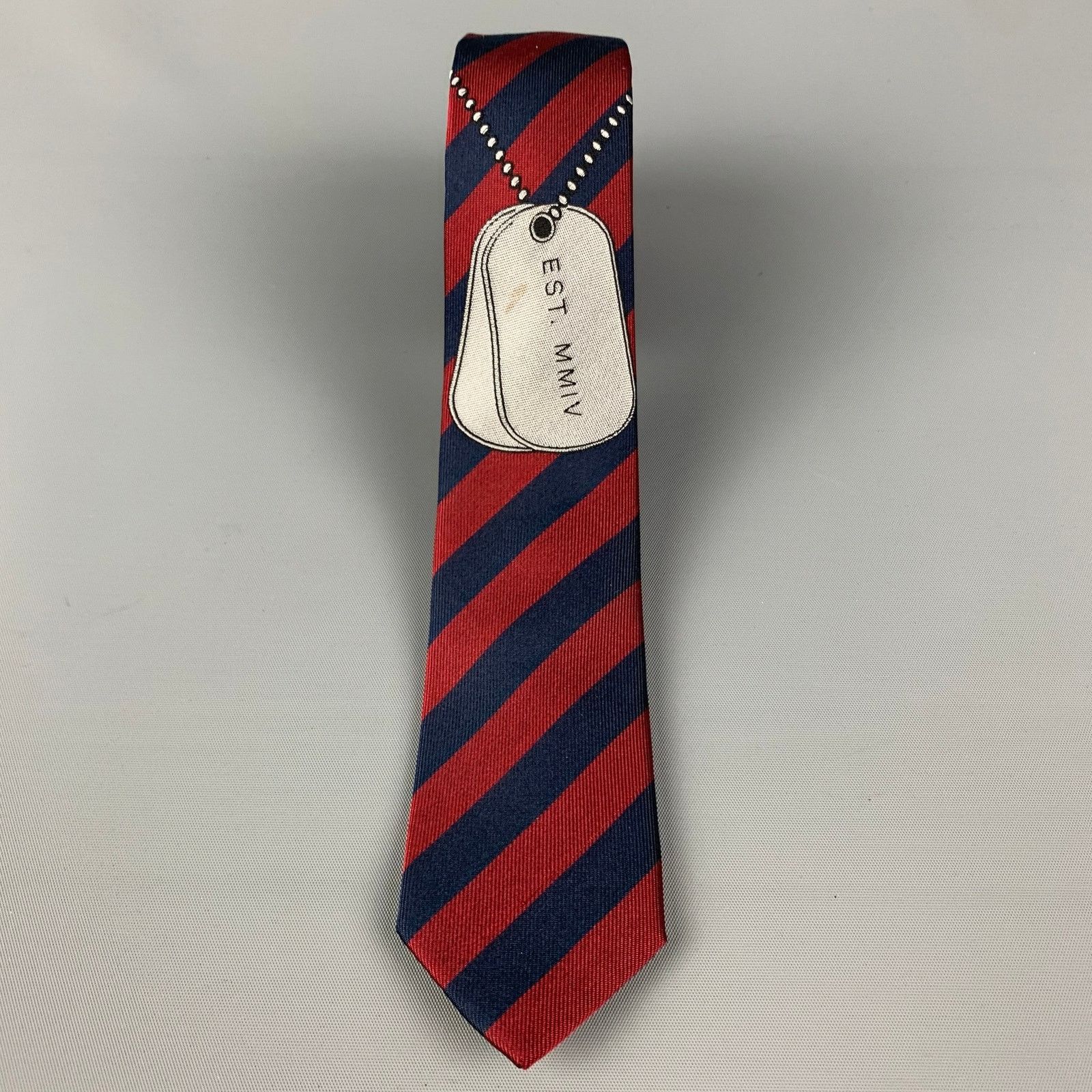 Other REVL Burgundy Stripe Silk Tie Size ONE SIZE - 2 Thumbnail