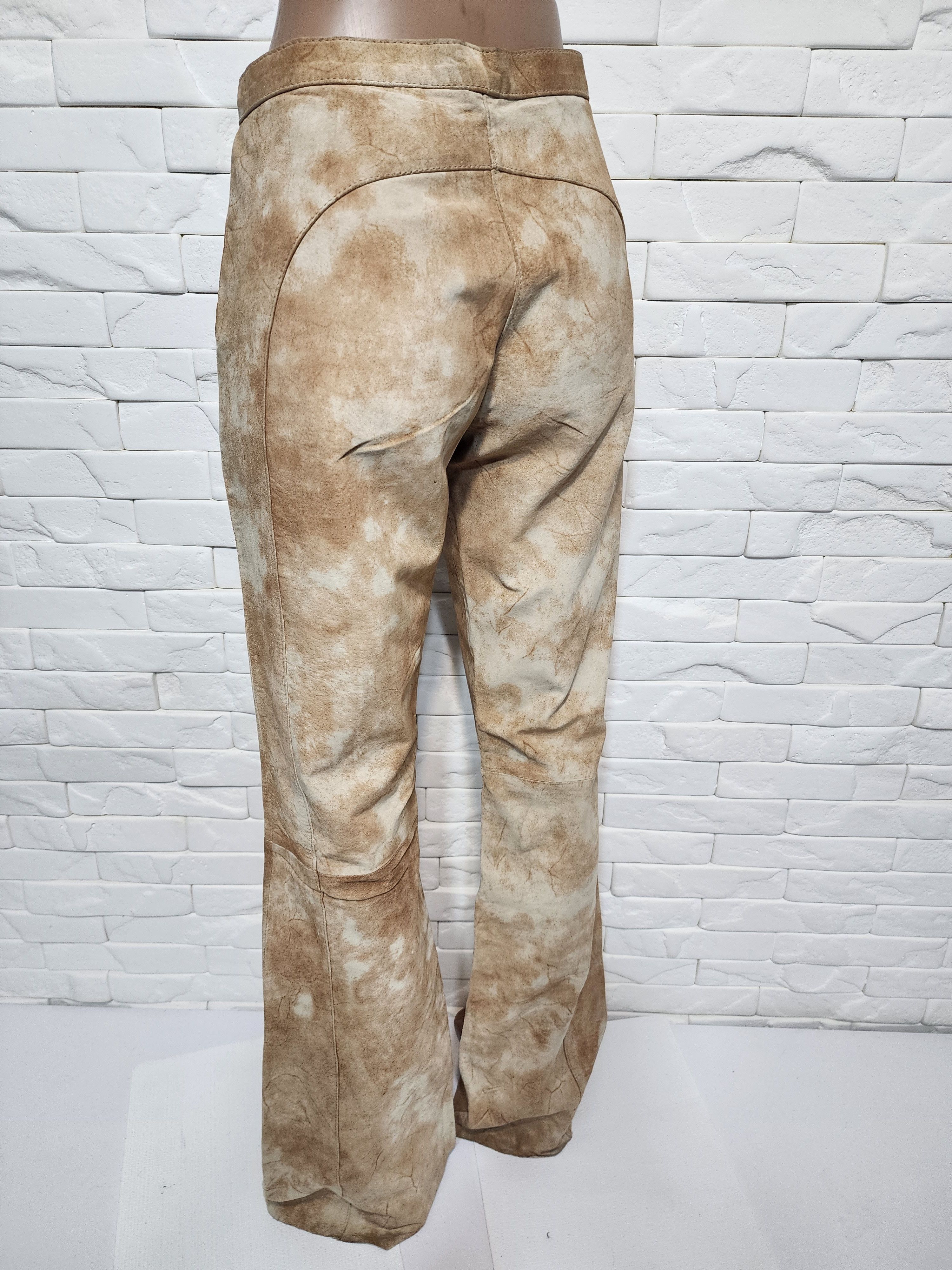Genuine Leather Brown Suede Leather Pants: Women's Suede Trousers Size 30" / US 8 / IT 44 - 7 Thumbnail