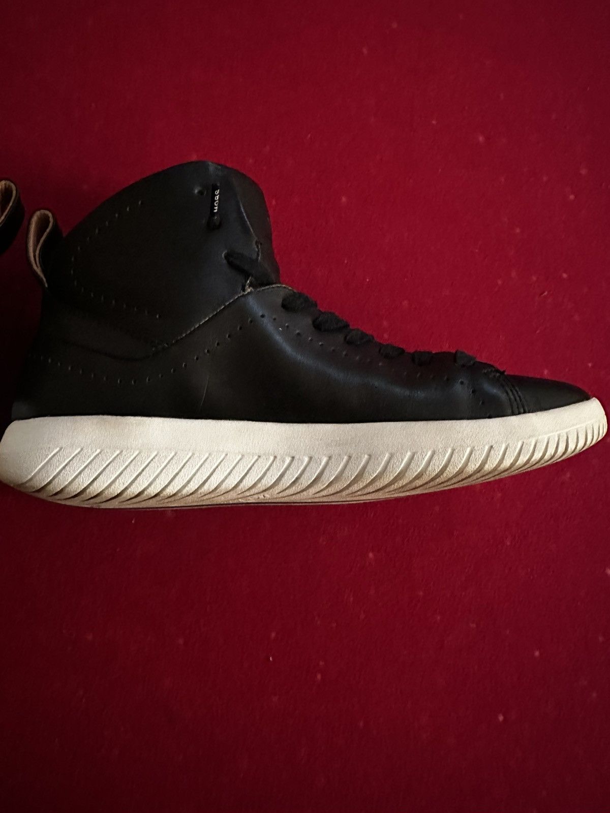 Other MOBS Black Leather Tread High-Top Sneakers SZ 8. Retail $330 Size US 8 / IT 38 - 2 Thumbnail