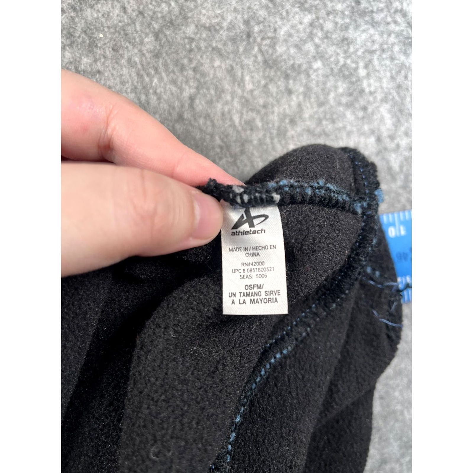 Vintage Athletech Beanie Mens One Size Blue Knit Snowboarder Fleece Lined Winter Reversible OSFM Cold Weather Hat Size US M / EU 48-50 / 2 - 7 Thumbnail