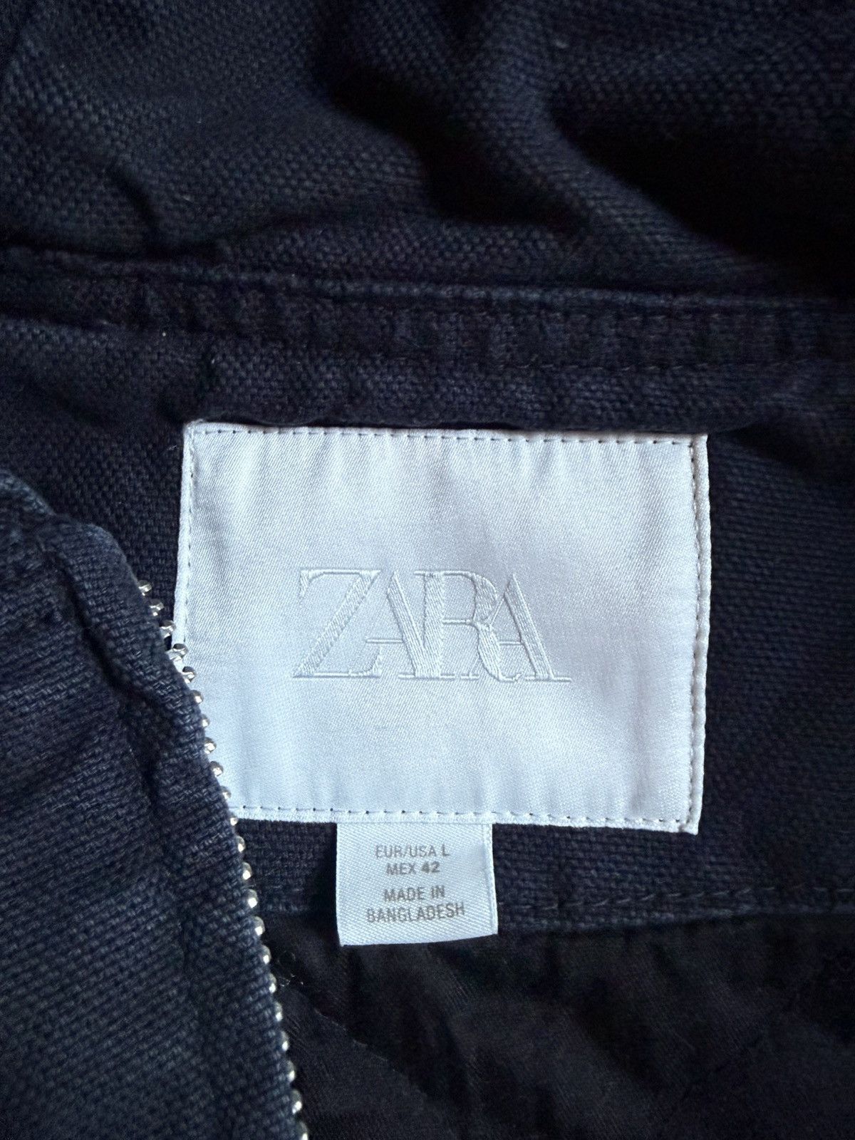 Zara Navy Canvas Jacket Size US M / EU 48-50 / 2 - 3 Thumbnail