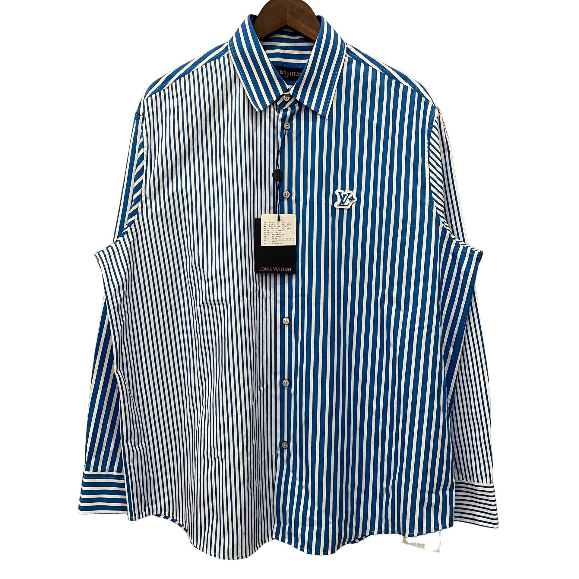 Louis Vuitton Louis Vuitton Striped Monogram Jacquard Shirt S Size US S / EU 44-46 / 1 - 1 Thumbnail