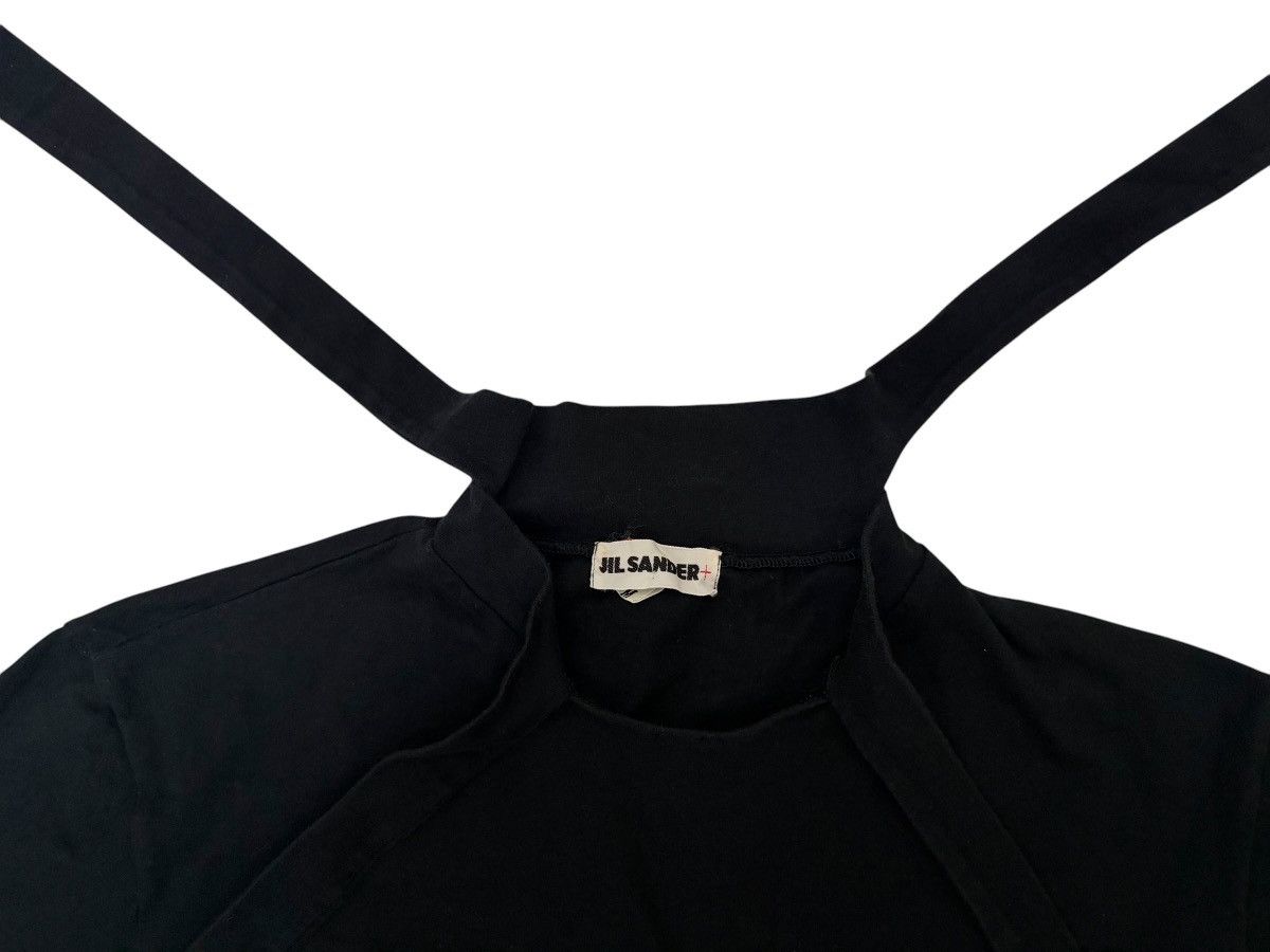 Jil Sander JIL SANDER BLACK TIE NECK LS MINIMALIST NOIR BLACK TOP 🇮🇹 Size M / US 6-8 / IT 42-44 - 8 Thumbnail