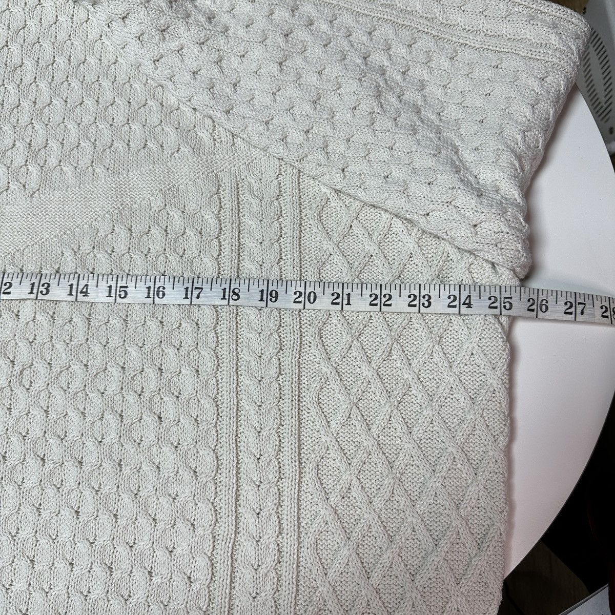 Nike NEW Nike Life Cable Knit Turtleneck Wool Sweater Light Bone Size US XXL / EU 58 / 5 - 6 Thumbnail