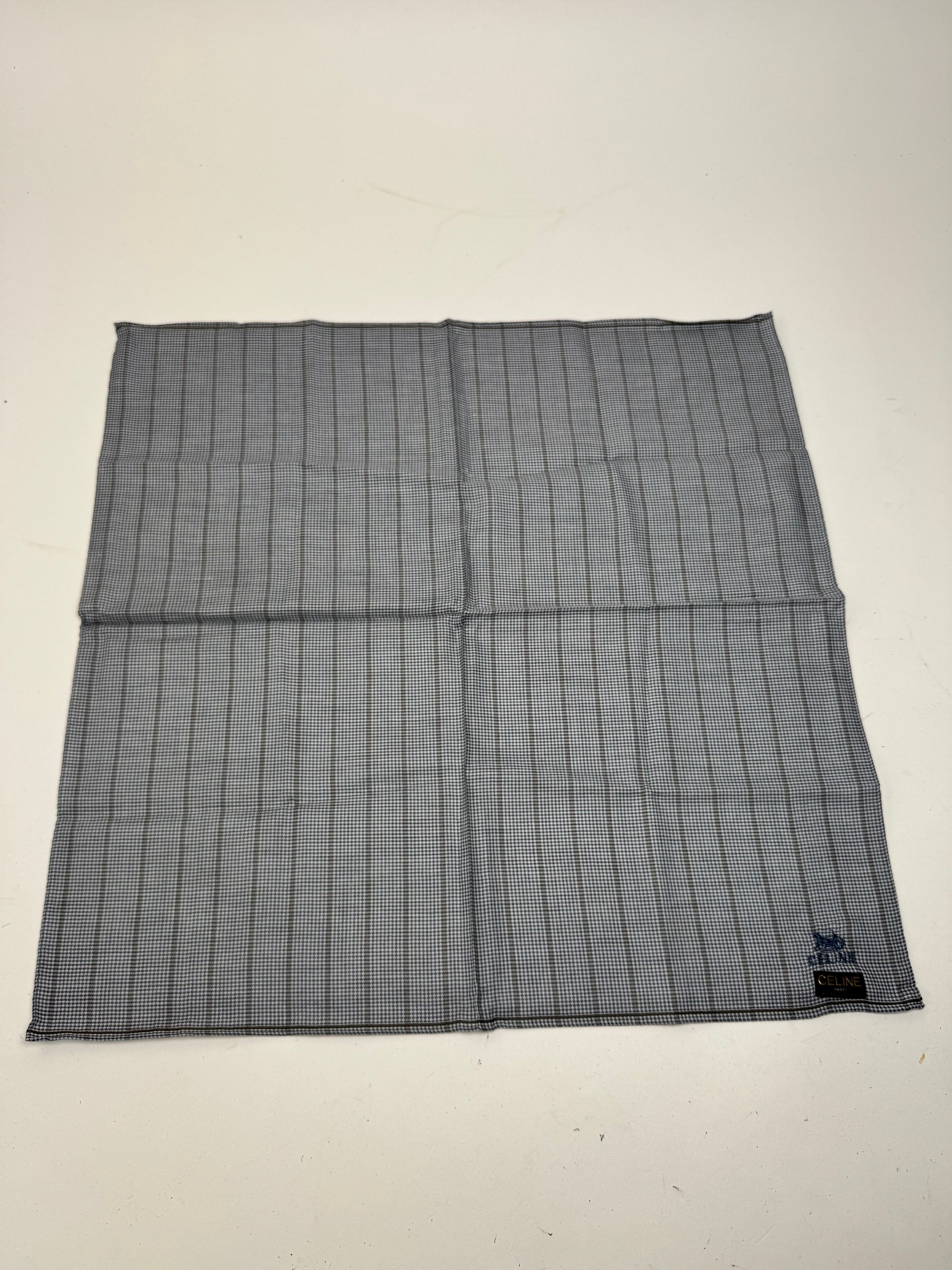 Celine Vintage Checked Scarf grey Size ONE SIZE - 1 Thumbnail