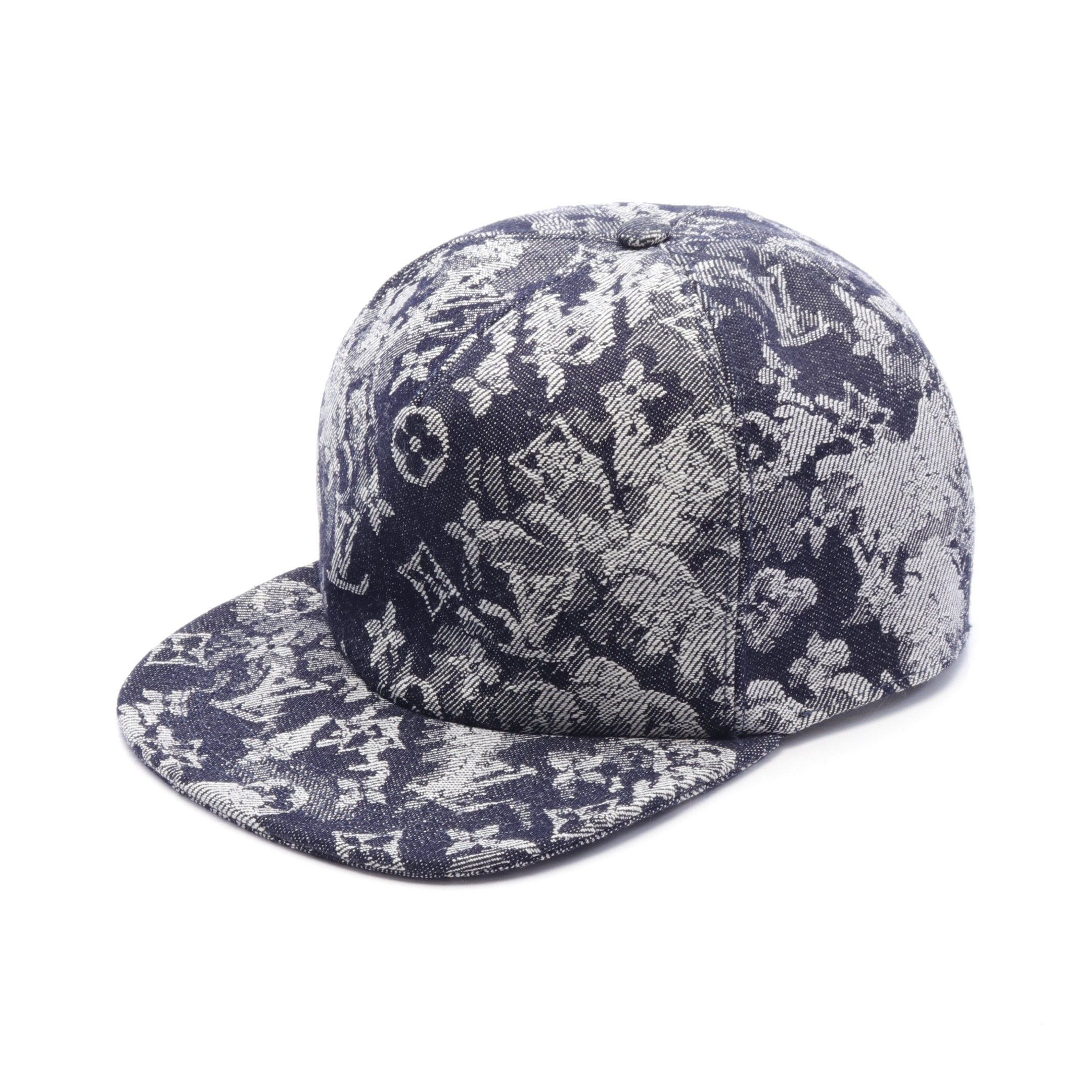 Louis Vuitton Louis Vuitton Casquette Monogram Tapestry Cap Canvas Leather Navy Off White Size ONE SIZE - 1 Thumbnail