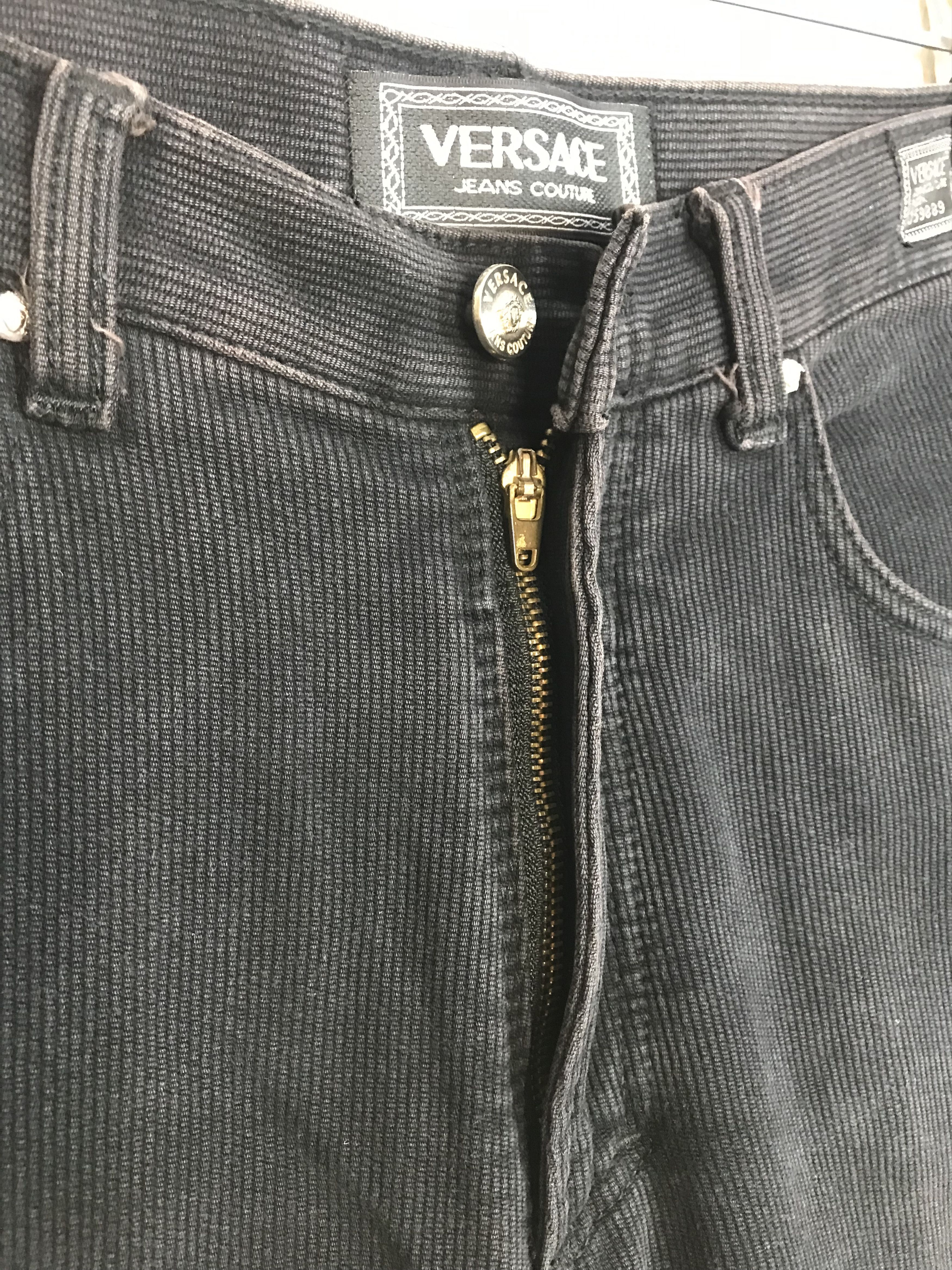 Versace Jeans Couture Versace Jeans Couture Signature Corduroy Black Straight Cut Size US 30 / EU 46 - 9 Thumbnail