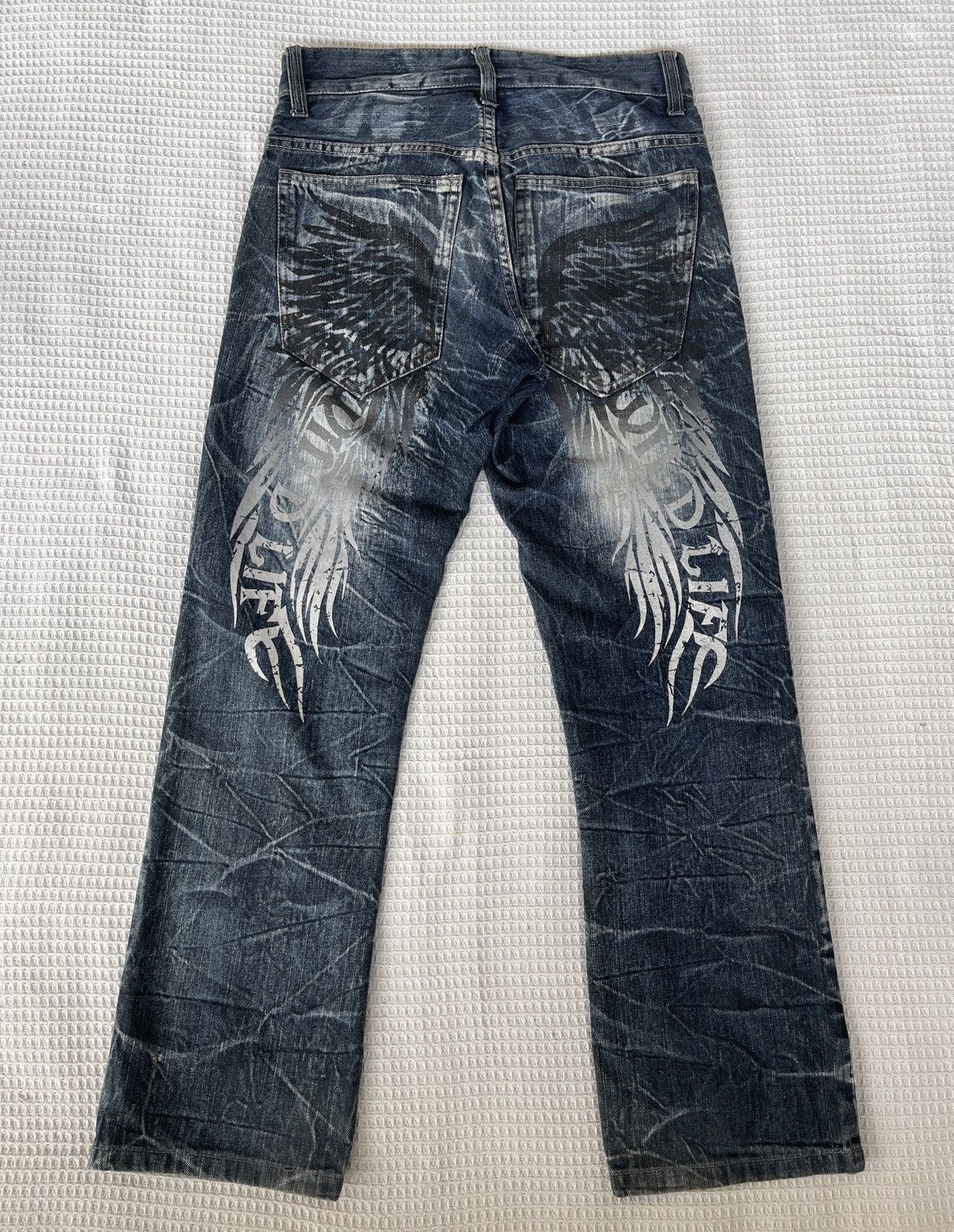 Hysteric Glamour Vintage 90s🔥WILD LIFE🔥Thunder Blue Jeans LGB Style Size US 31 - 1 Thumbnail