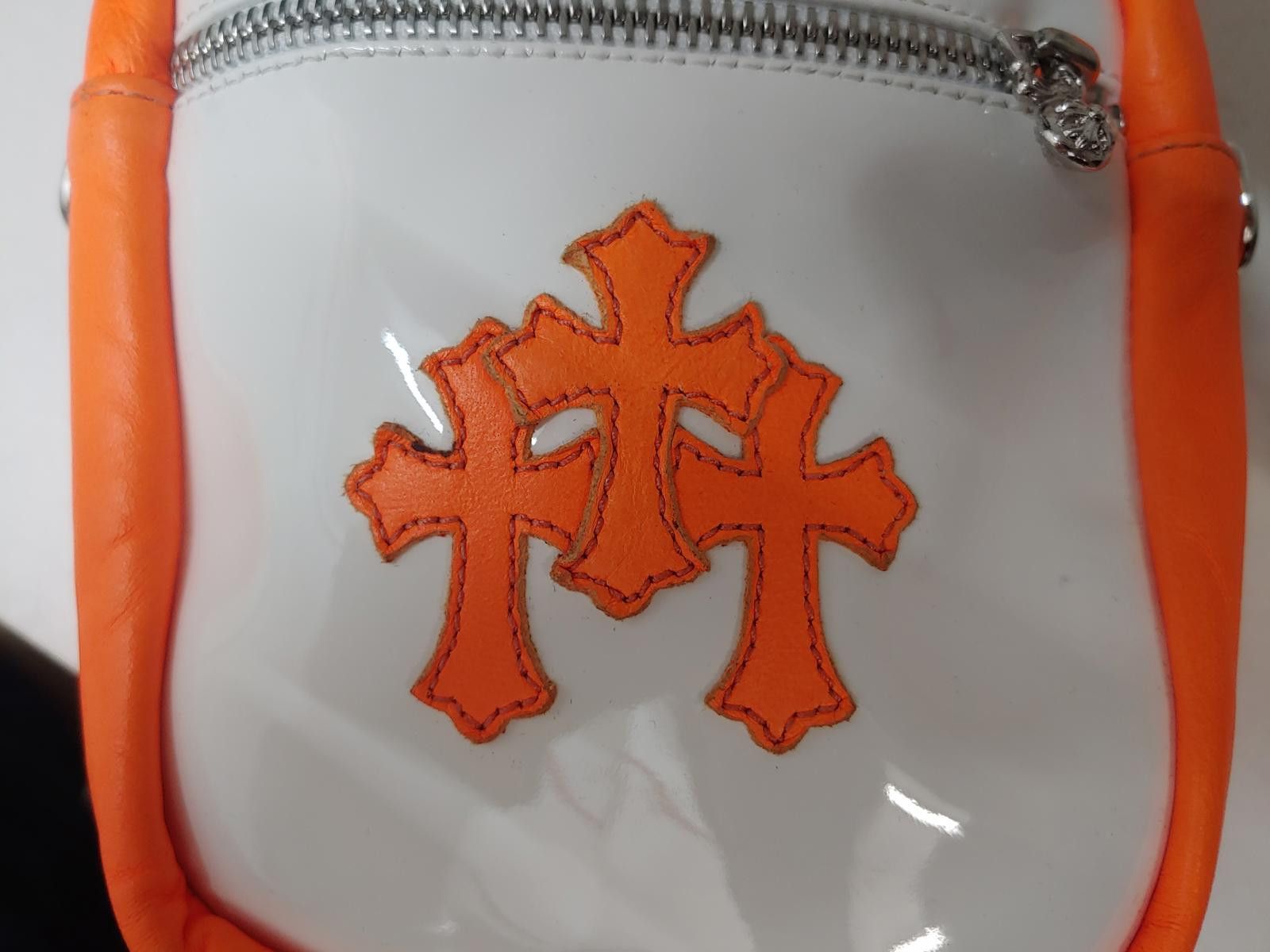 Chrome Hearts Chrome Hearts Patent Leather Cross Patch Bag in Orange/White Size ONE SIZE - 6 Thumbnail